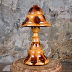 Brazilian mushroom wood lamp, mid-20th century