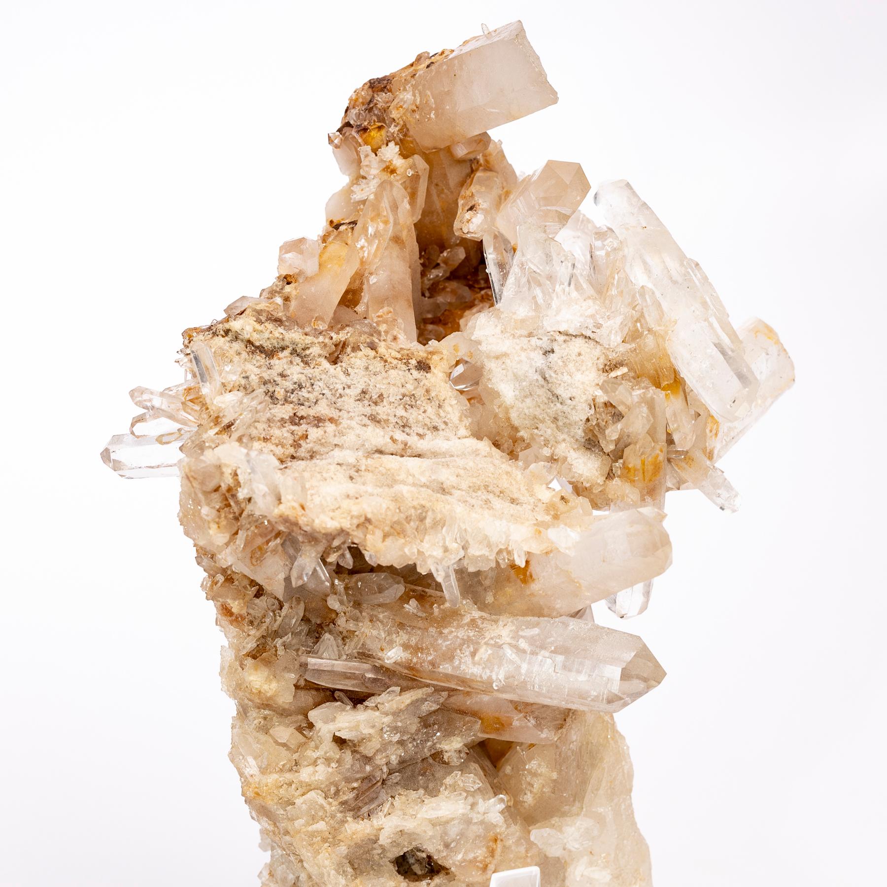 Brazilian Natural Quartz Points Cluster in a Custom Acrylic Base 1