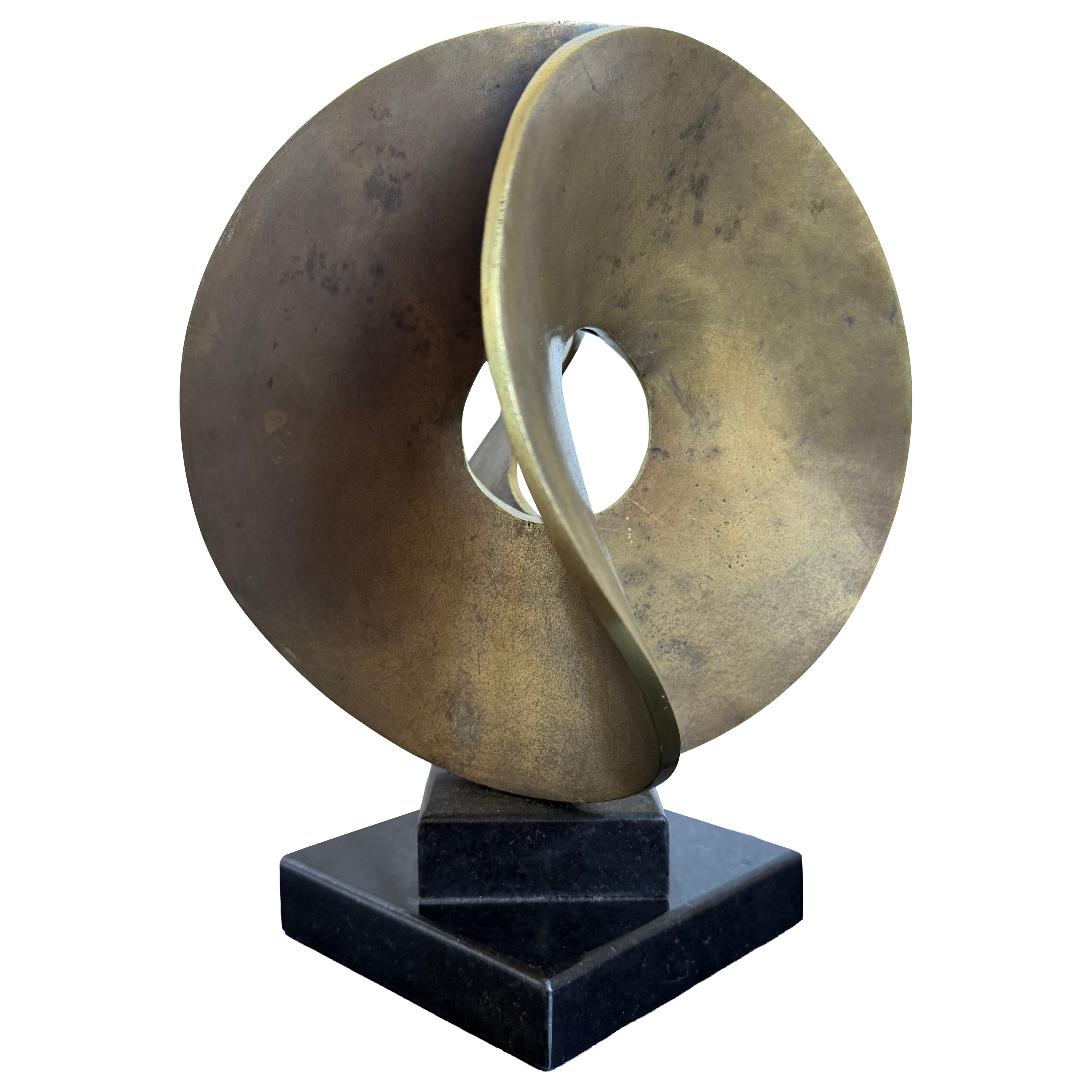 Brazilian Organic Modern Abstract Sculpture on Granite Base, 1980s