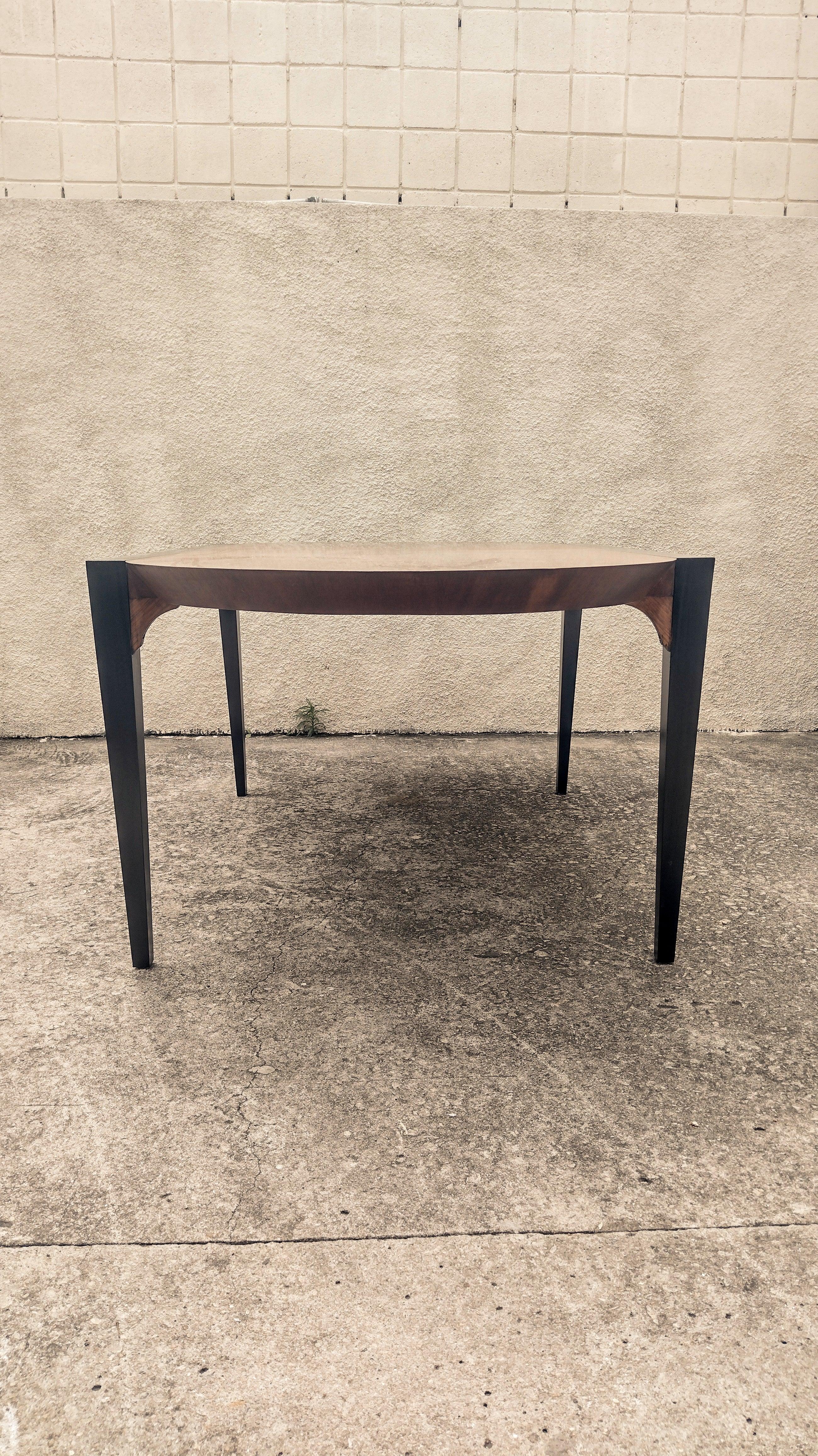 20th Century Brazilian Oval Table in Stained Cherrywood