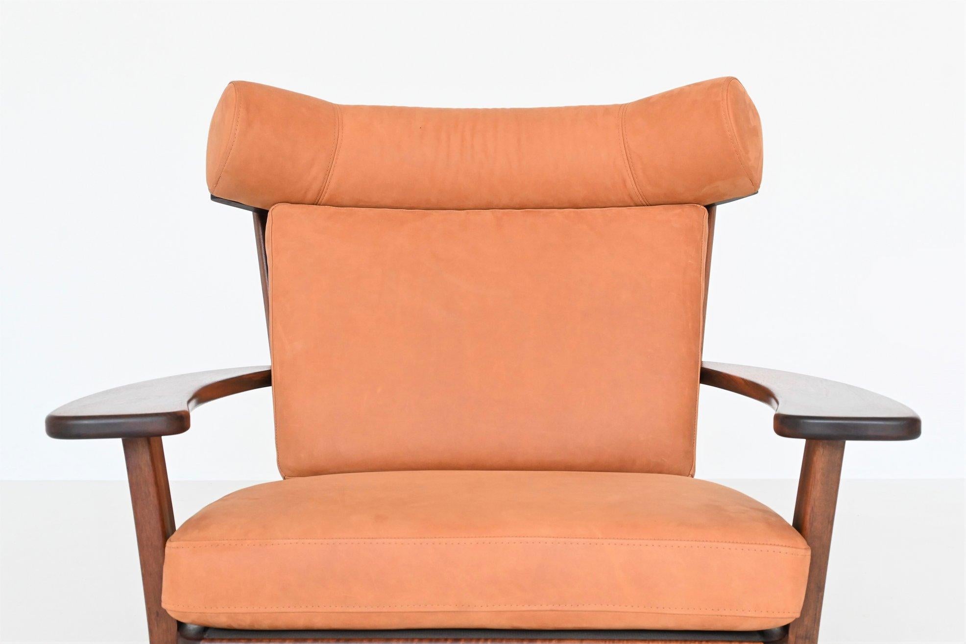Brazilian Ox Lounge Chair Rosewood and Leather Brazil 1960 7