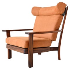 Brazilian Ox Lounge Chair Rosewood and Leather Brazil 1960