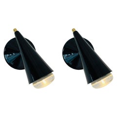 Brazilian Pair of Articulated and Orientable Wall Sconces, 1950's