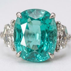 Brazilian Paraiba Tourmaline Diamond Ring