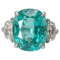 Brazilian Paraiba Tourmaline Diamond Ring