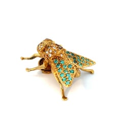 Brazilian Paraiba Tourmaline "Fly" Pin