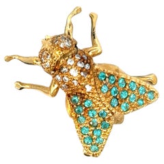 Brazilian Paraiba Tourmaline "Fly" Pin