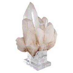 Brazilian Quartz Cluster Natural Form in Acrylic Base