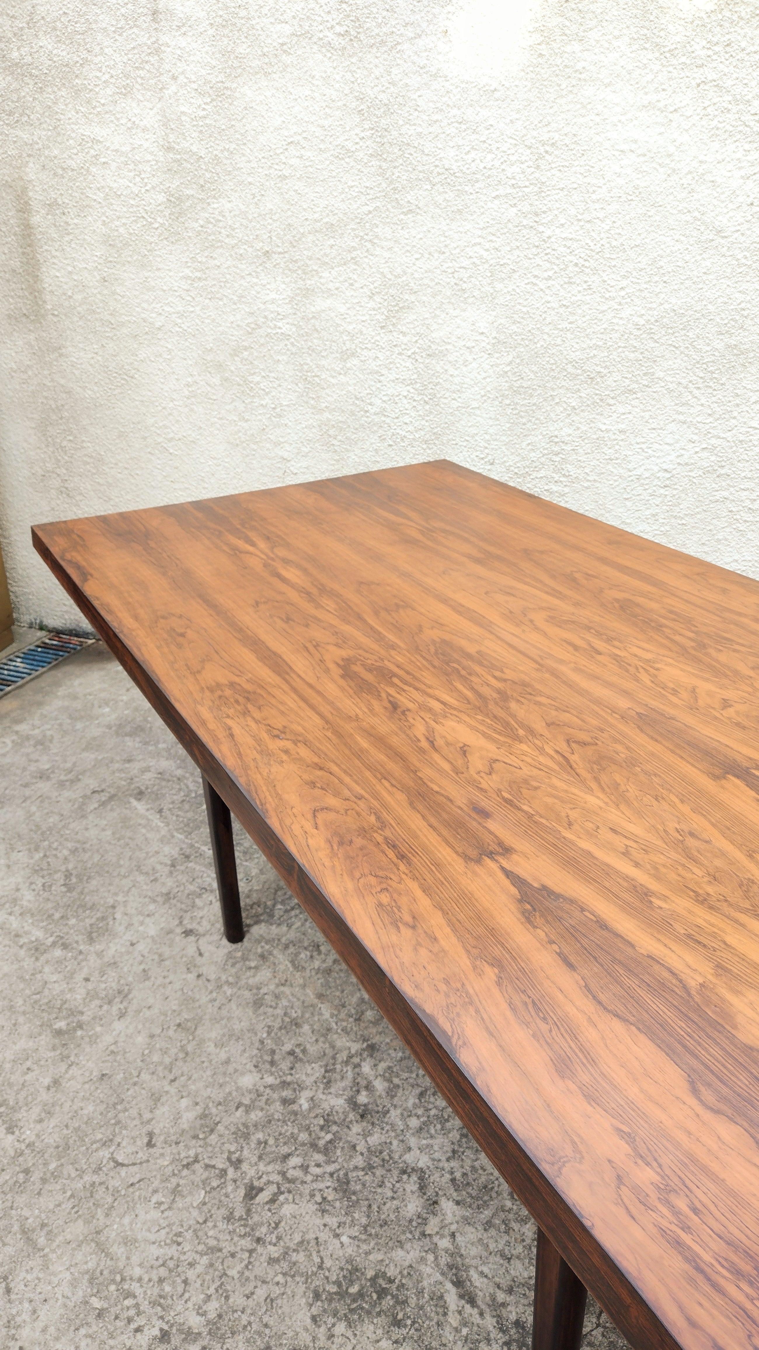 Brazilian Rectangular Table in Rosewood, 60s For Sale 3