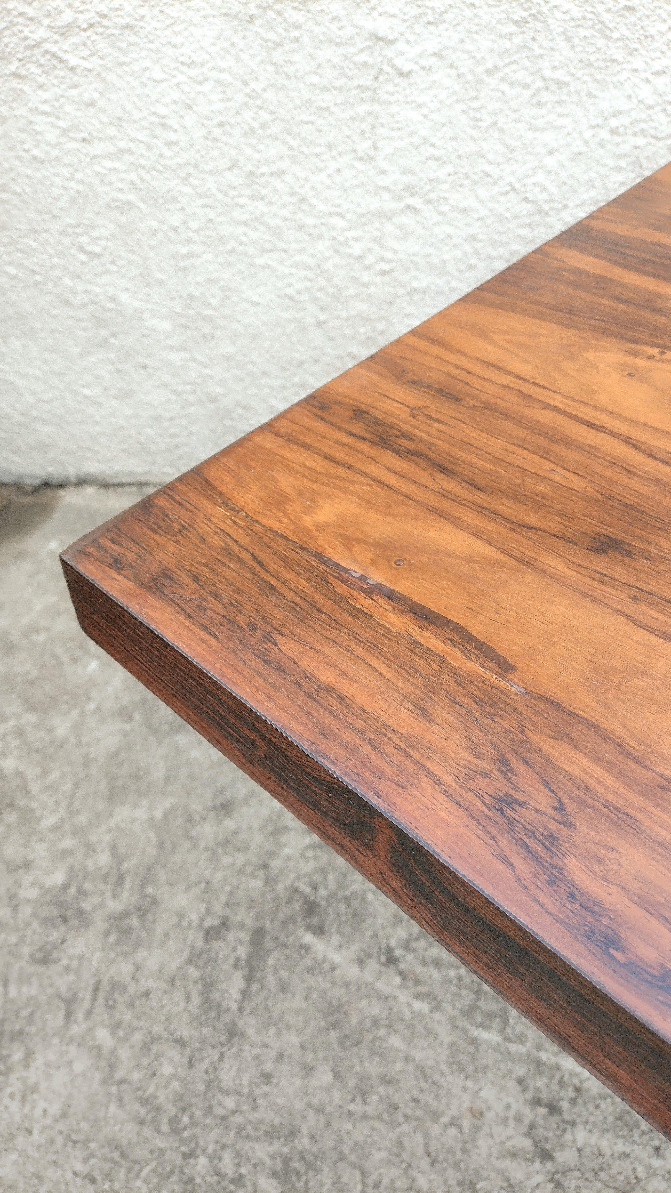 Brazilian Rectangular Table in Rosewood, 60s For Sale 6