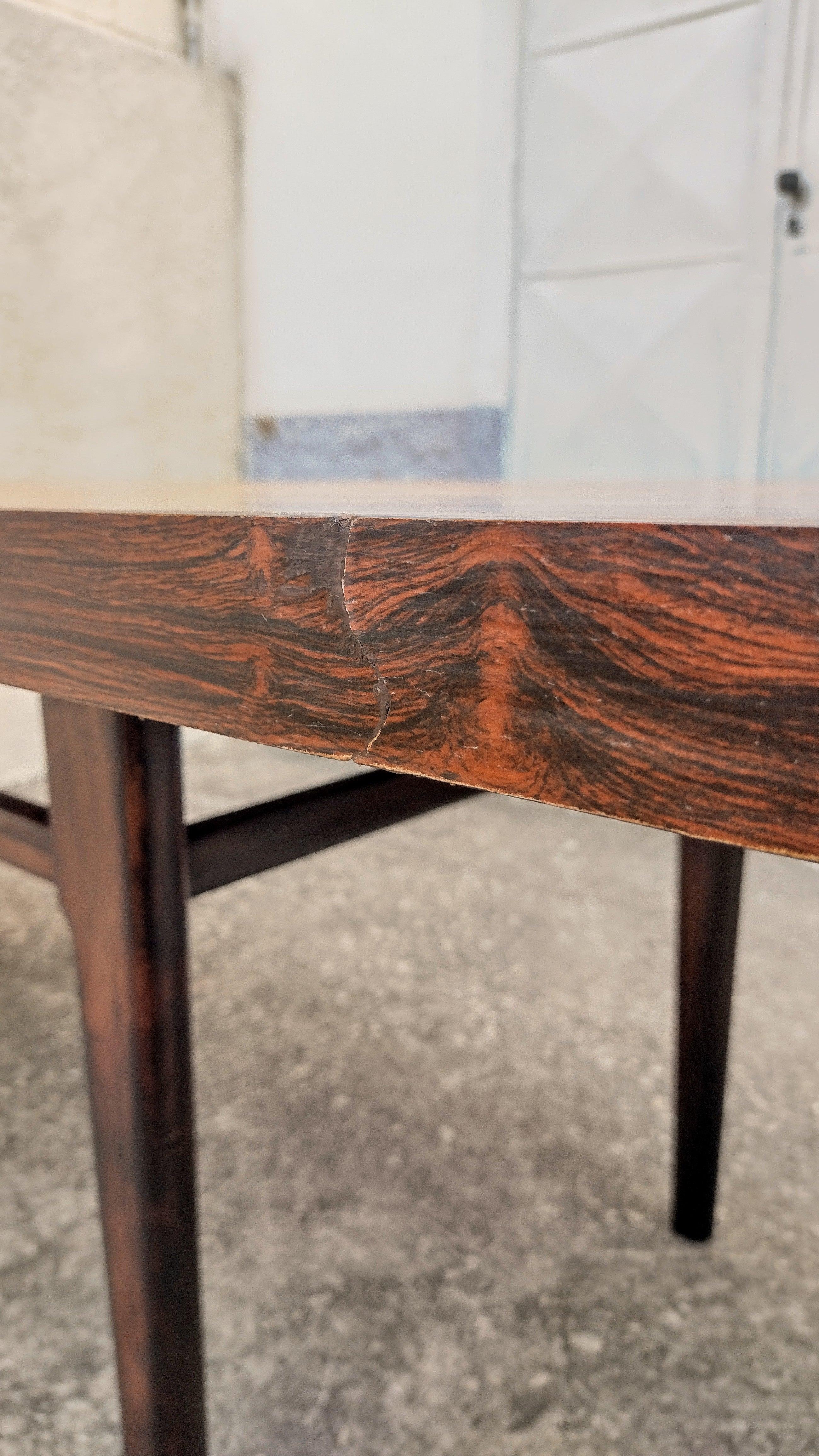 Formica Brazilian Rectangular Table in Rosewood, 60s For Sale