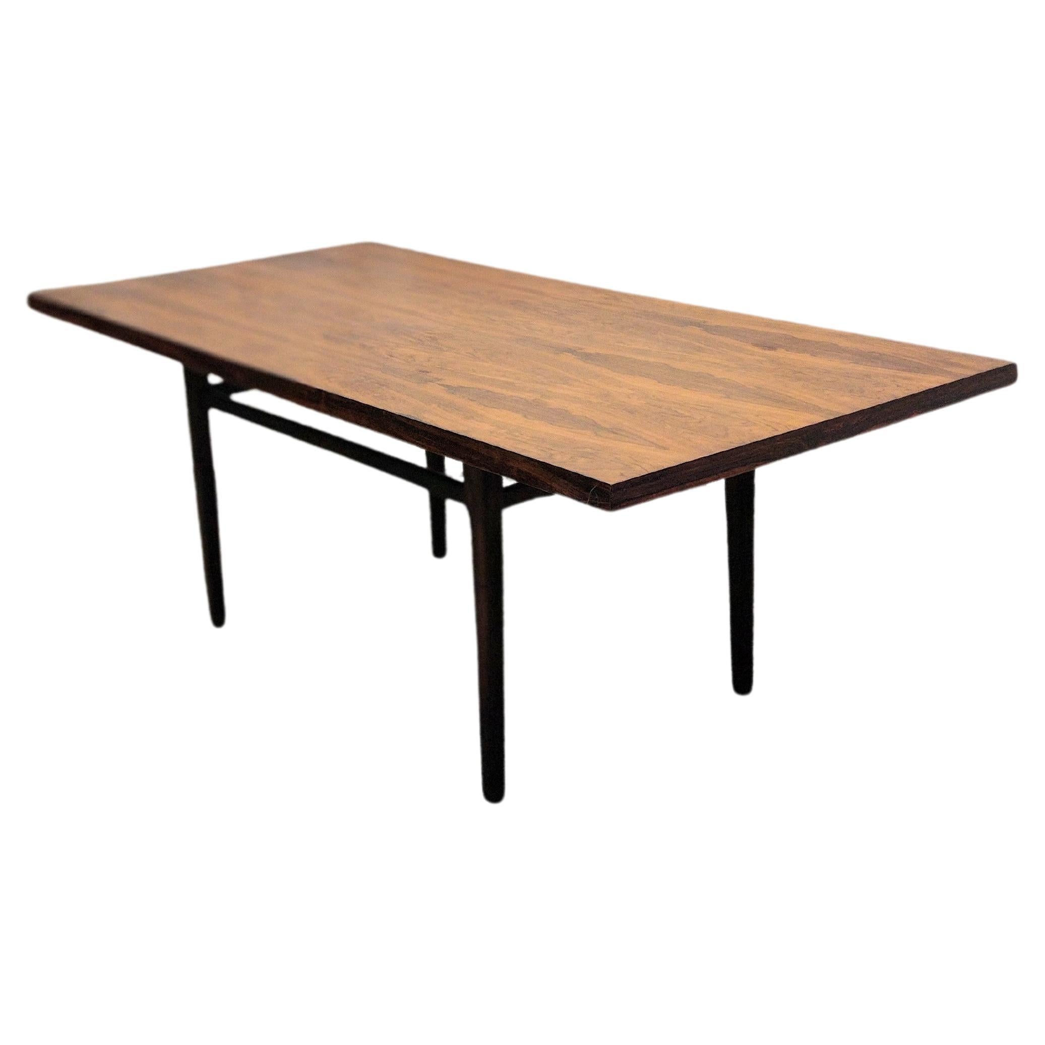 Brazilian Rectangular Table in Rosewood, 60s For Sale