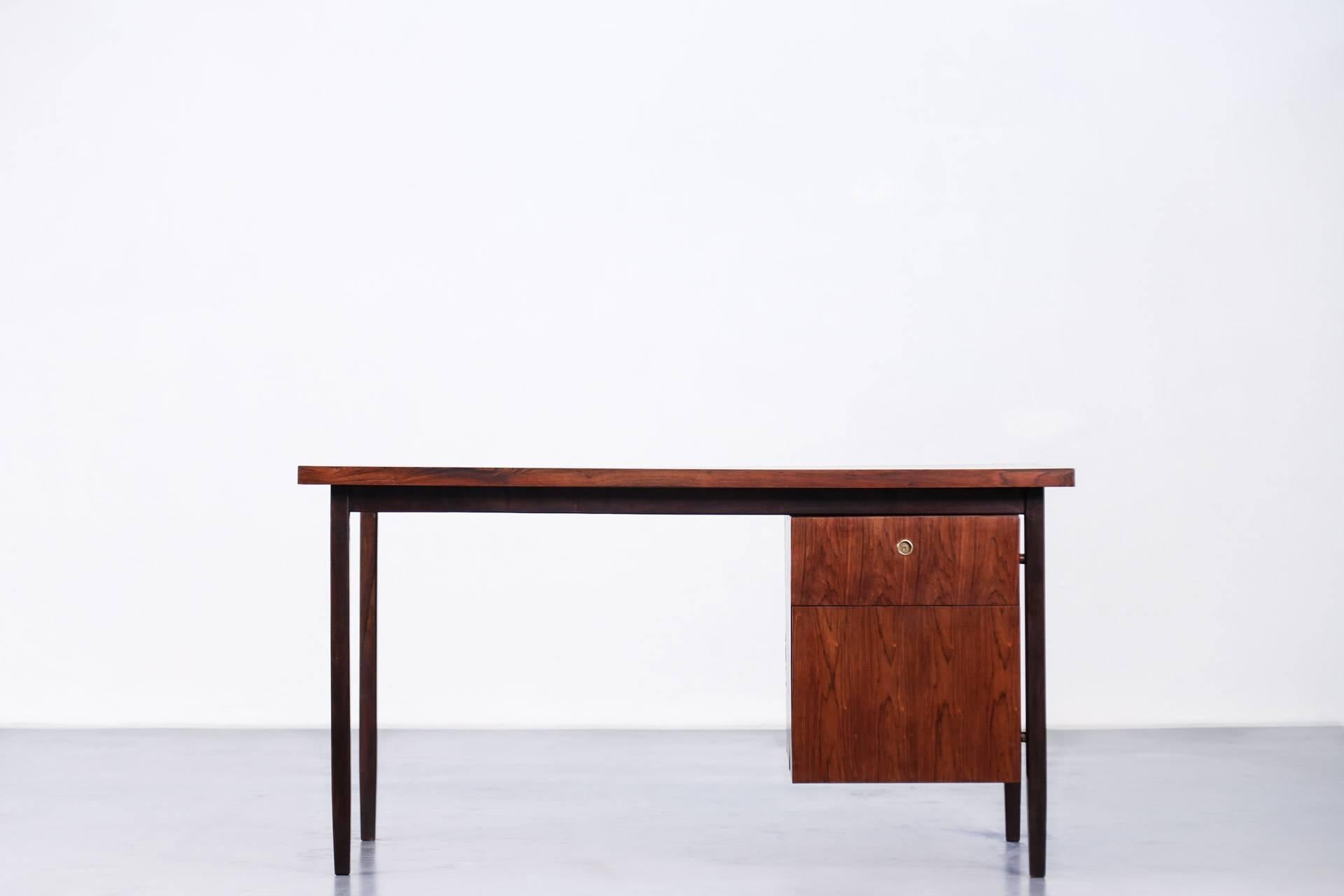 Mid-Century Modern Brazilian Rio Rosewood Desk for Forma, 1960s