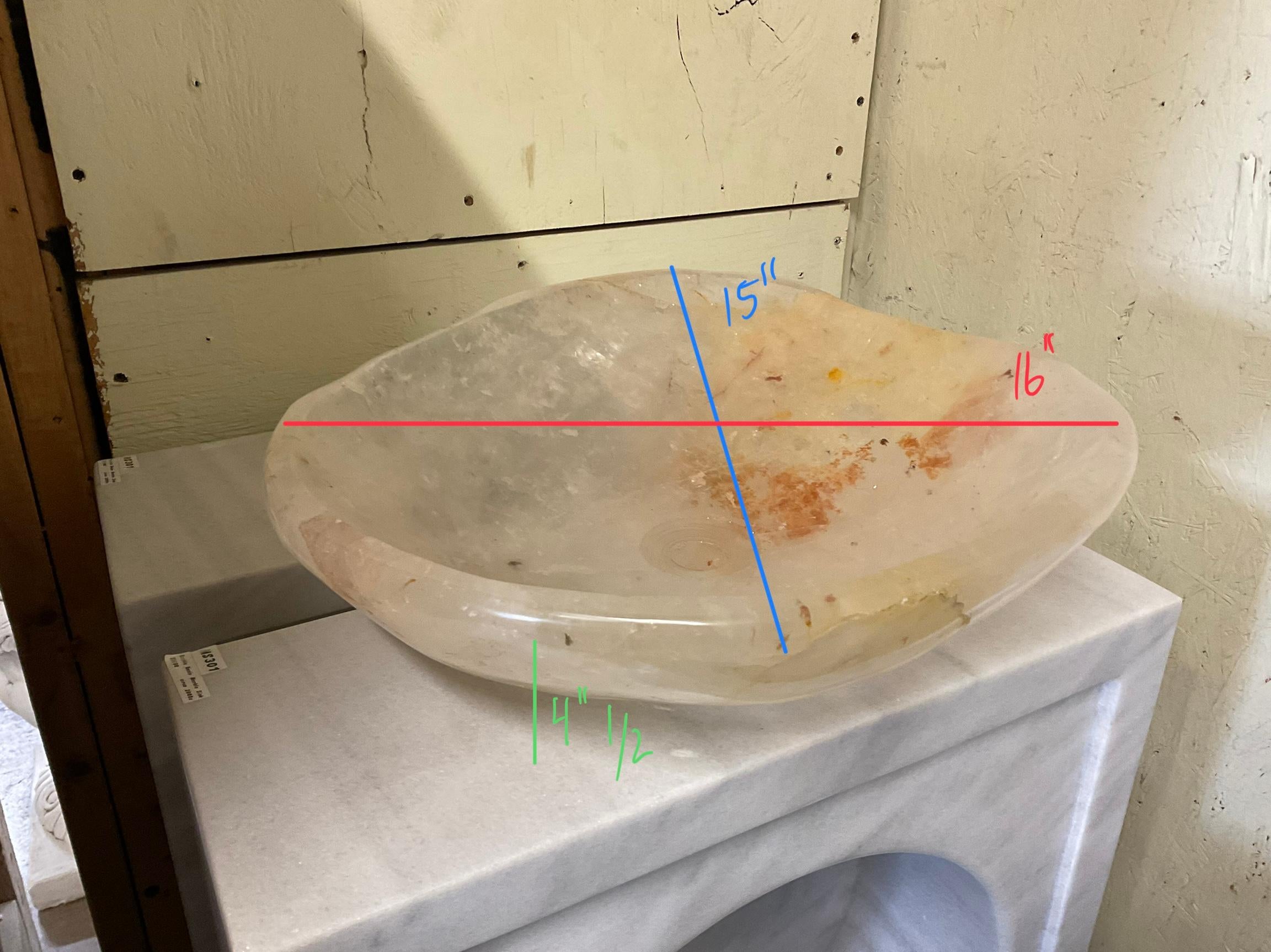 Lavabo de cristal de roca brasileño en venta 1