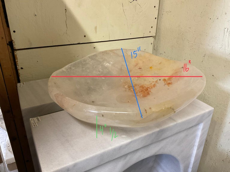Brazilian Rock Crystal Sink Bowl For Sale at 1stDibs