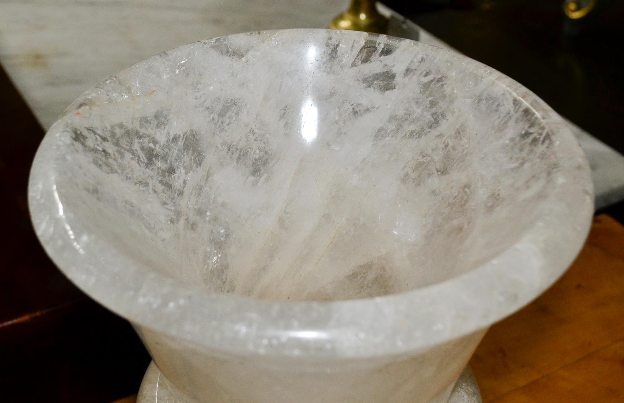 Great quality Brazilian rock crystal vase.