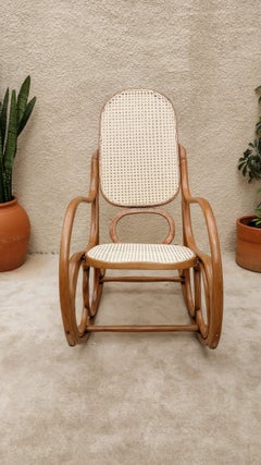Brazilian Rocking Chair 1950s in Curved Wood