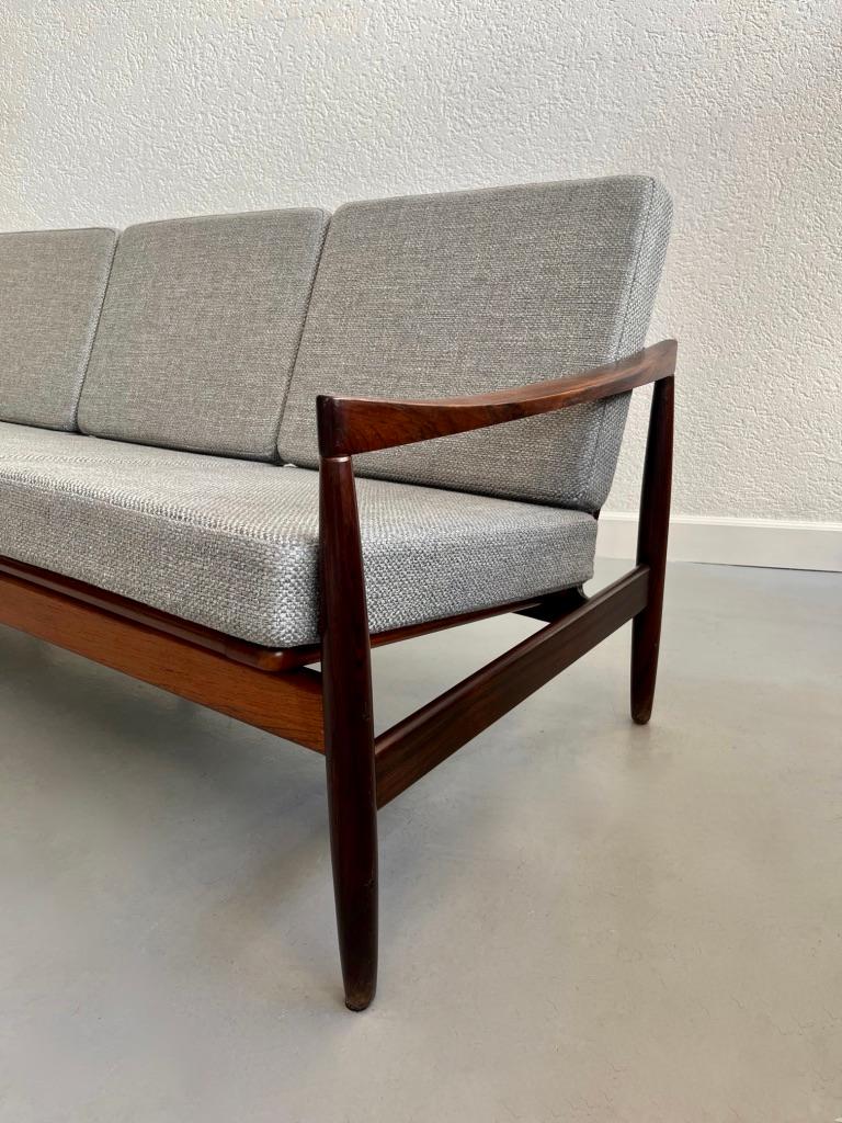 Danish Brazilian Rosewood 3 Seater Sofa by Skive Møbelfabrik, Denmark, circa 1950s For Sale