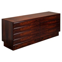 Brazilian Rosewood 8-Drawer Dresser Sideboard by Westnofa Sweden