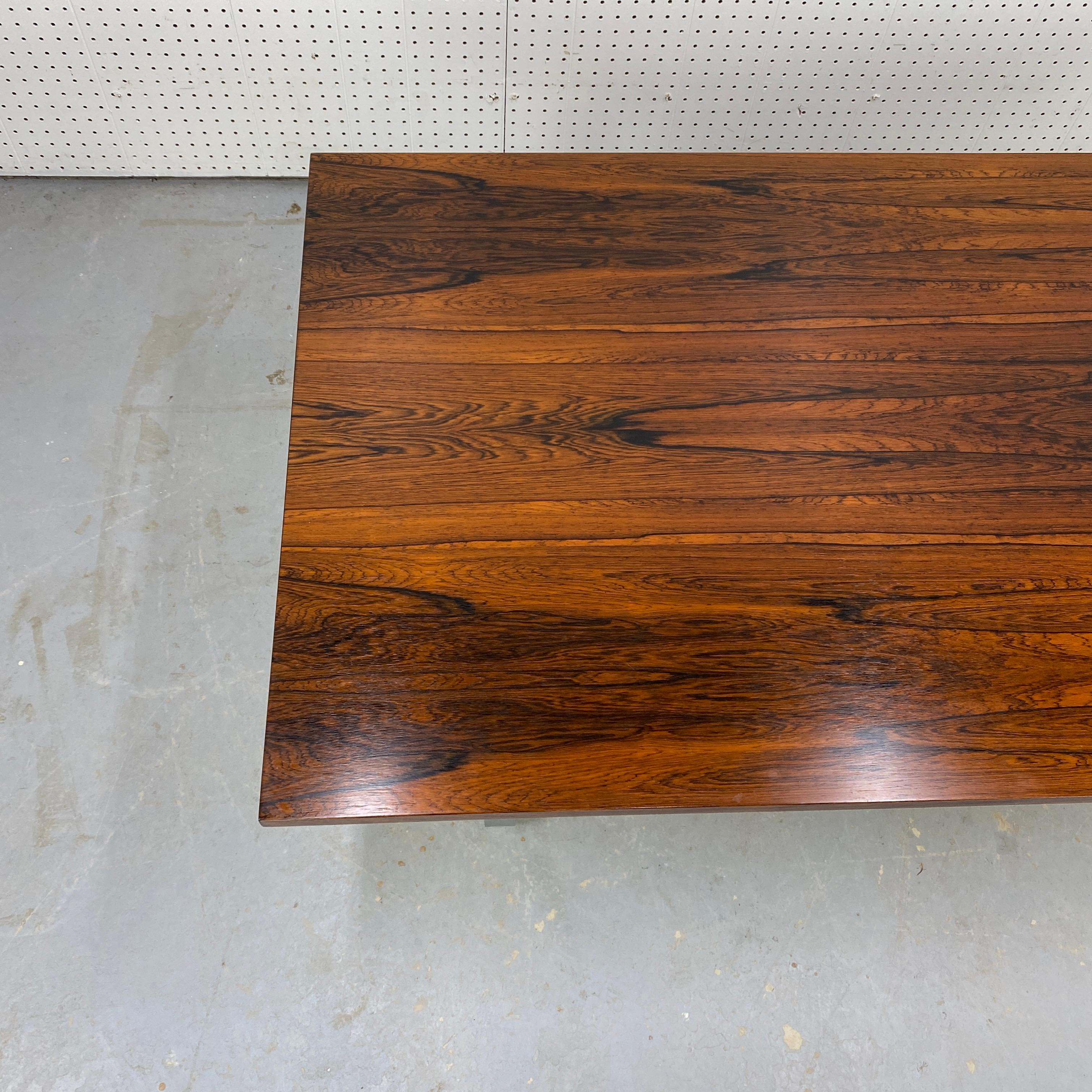 Brazilian Rosewood and Chrome Coffee Table 1