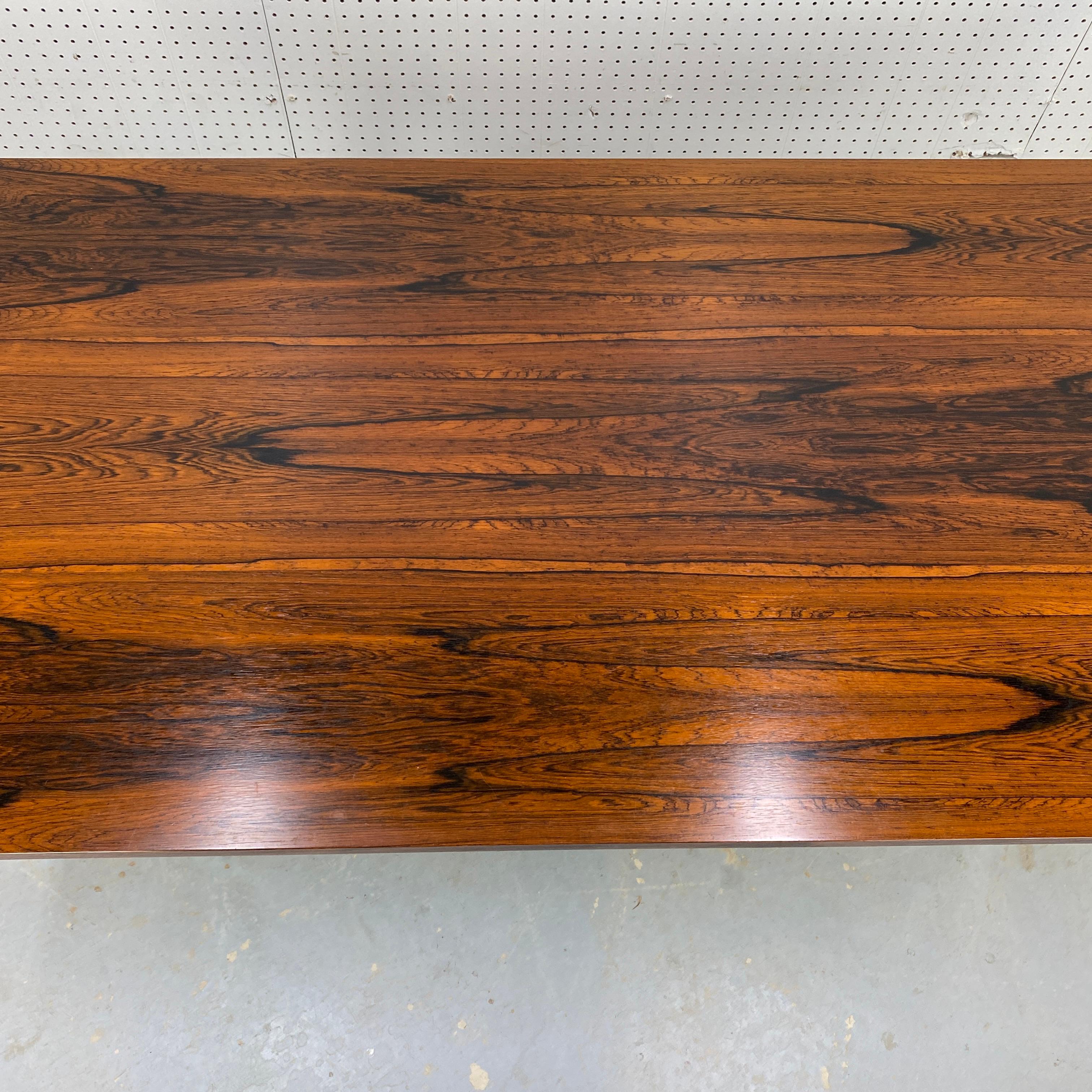 Brazilian Rosewood and Chrome Coffee Table 2