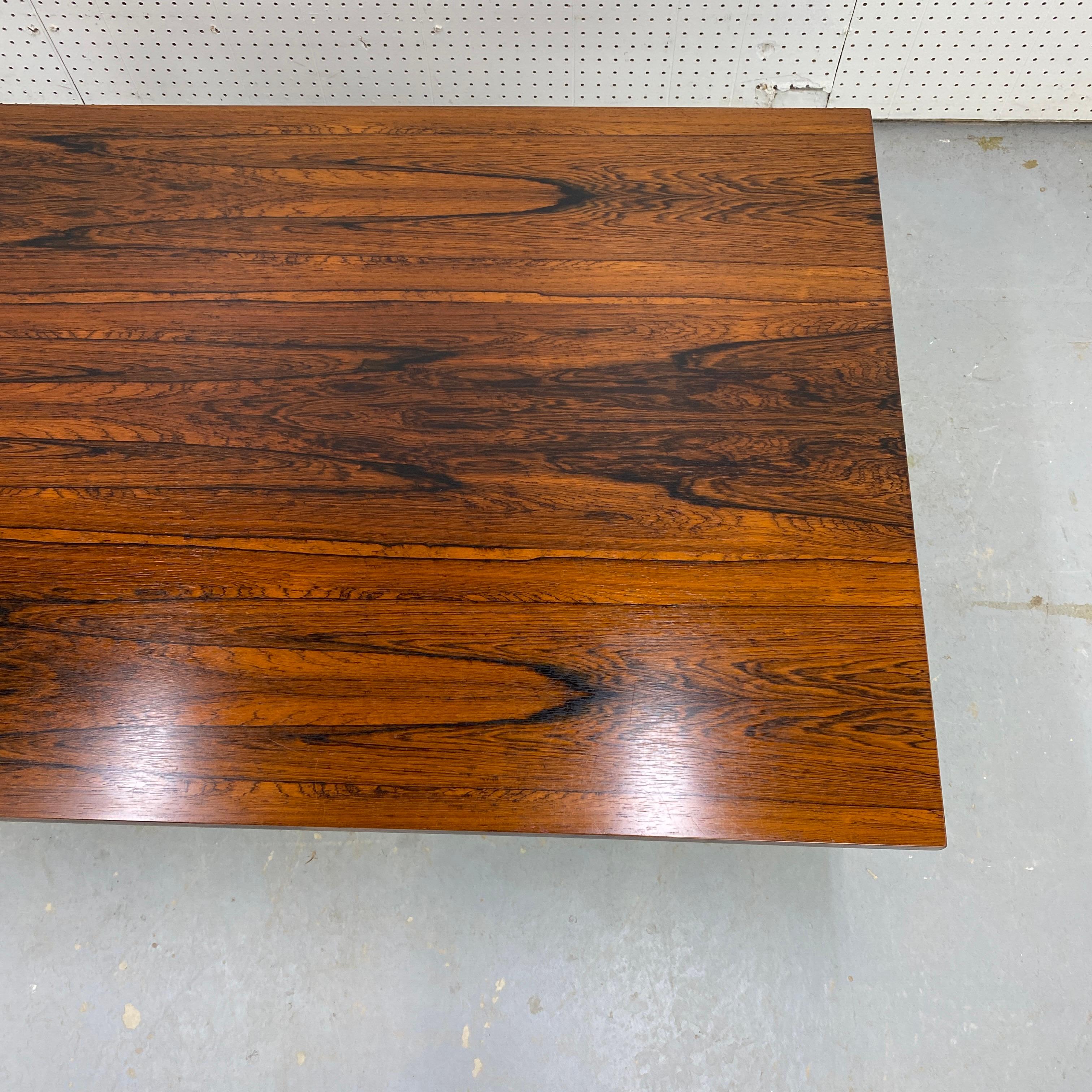 Brazilian Rosewood and Chrome Coffee Table 3