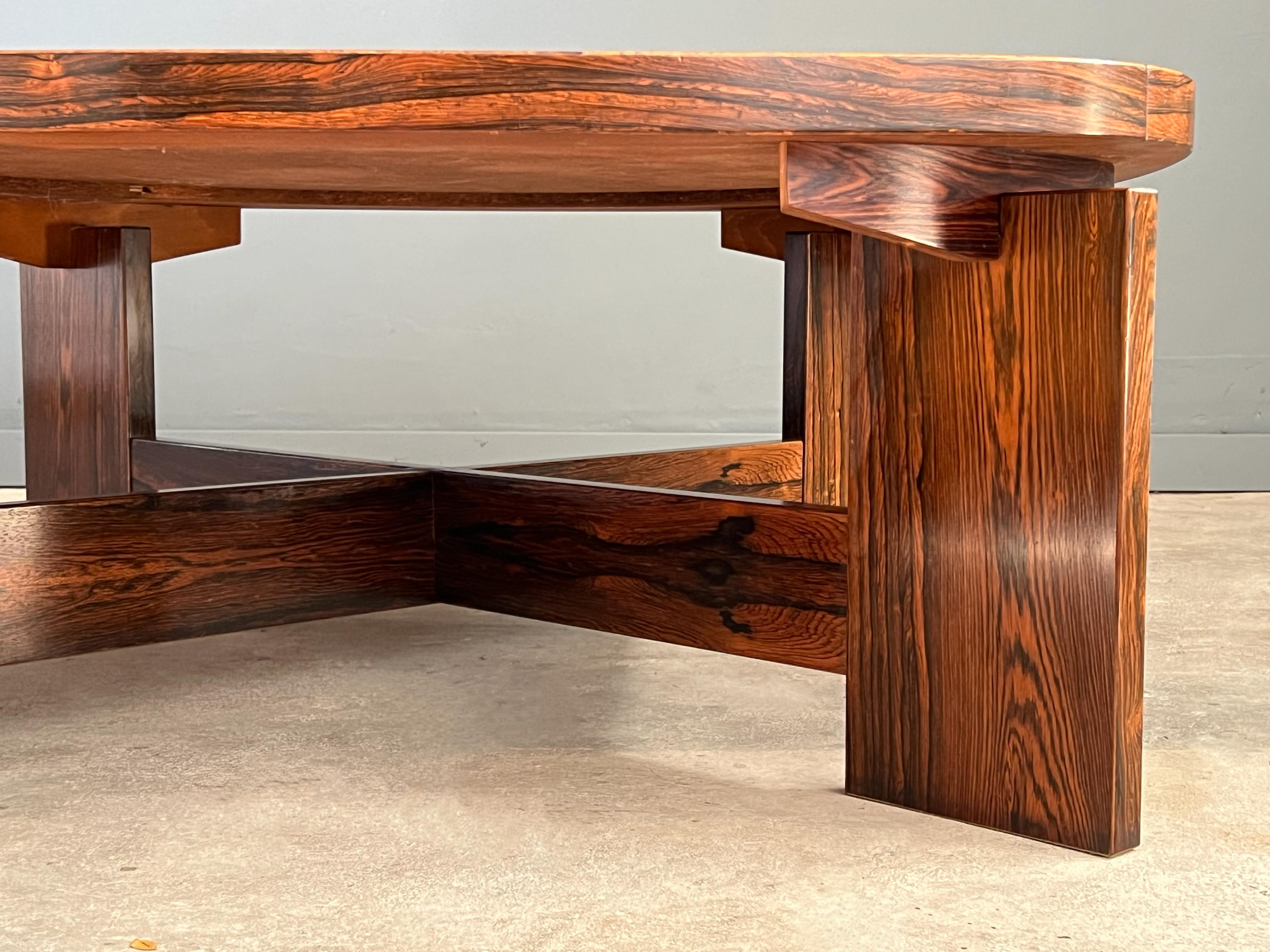 Brazilian Rosewood and Tile Coffee Table Attributed to Tue Poulsen 3