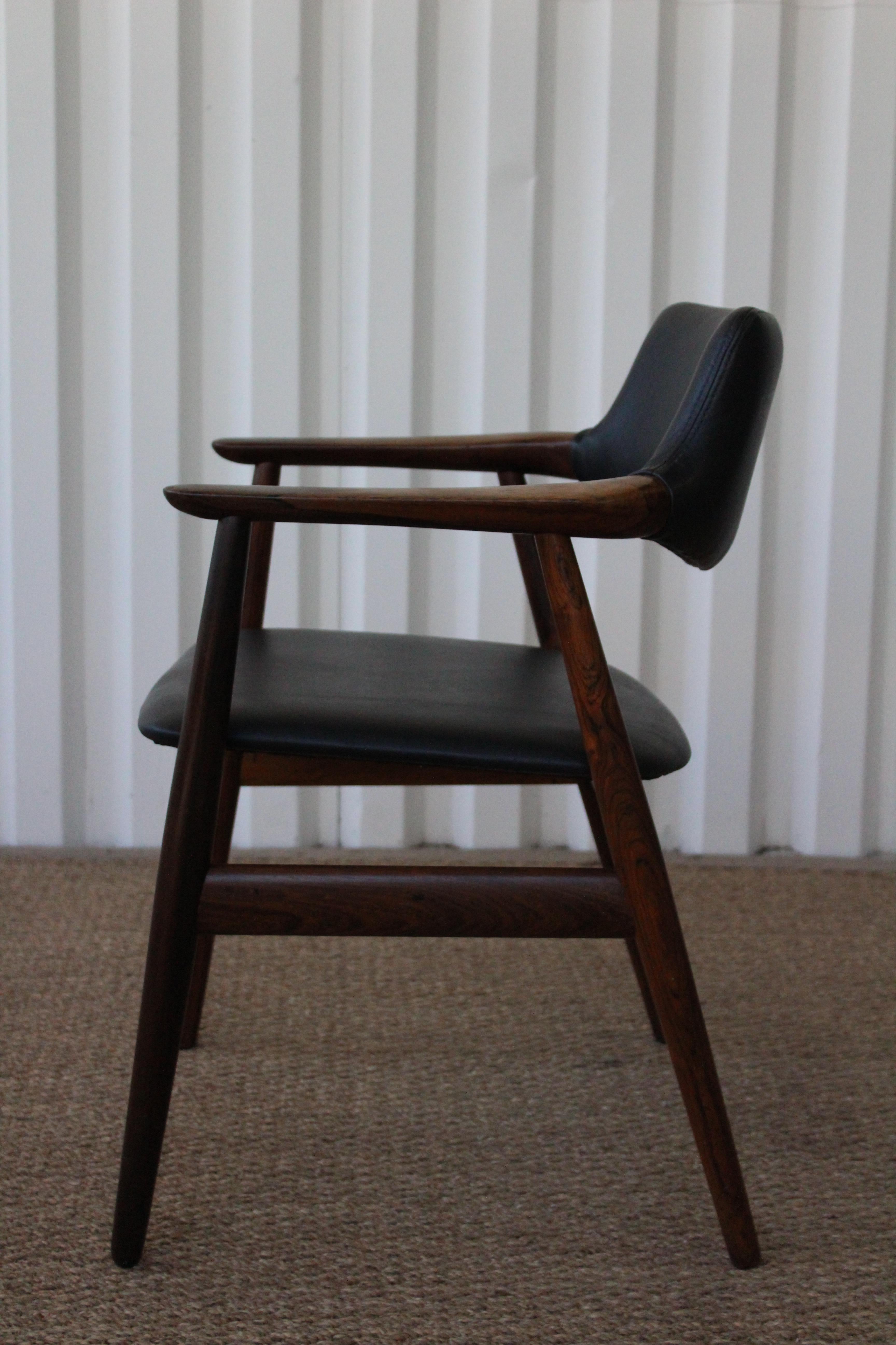 Mid-Century Modern Brazilian Rosewood Armchair by Svend Åge Eriksen for Glostrup, Denmark, 1960s