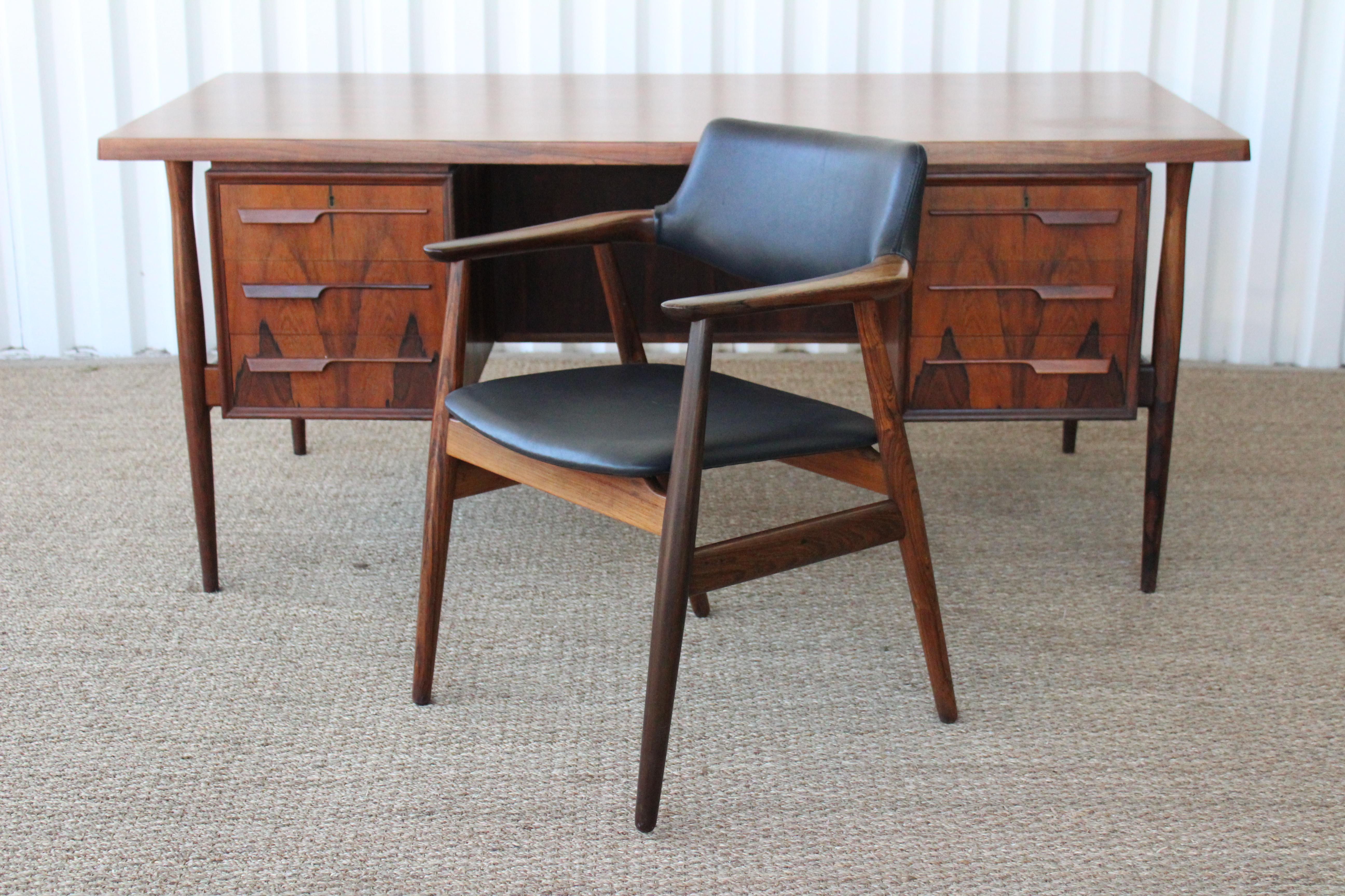 Brazilian Rosewood Armchair by Svend Åge Eriksen for Glostrup, Denmark, 1960s 1