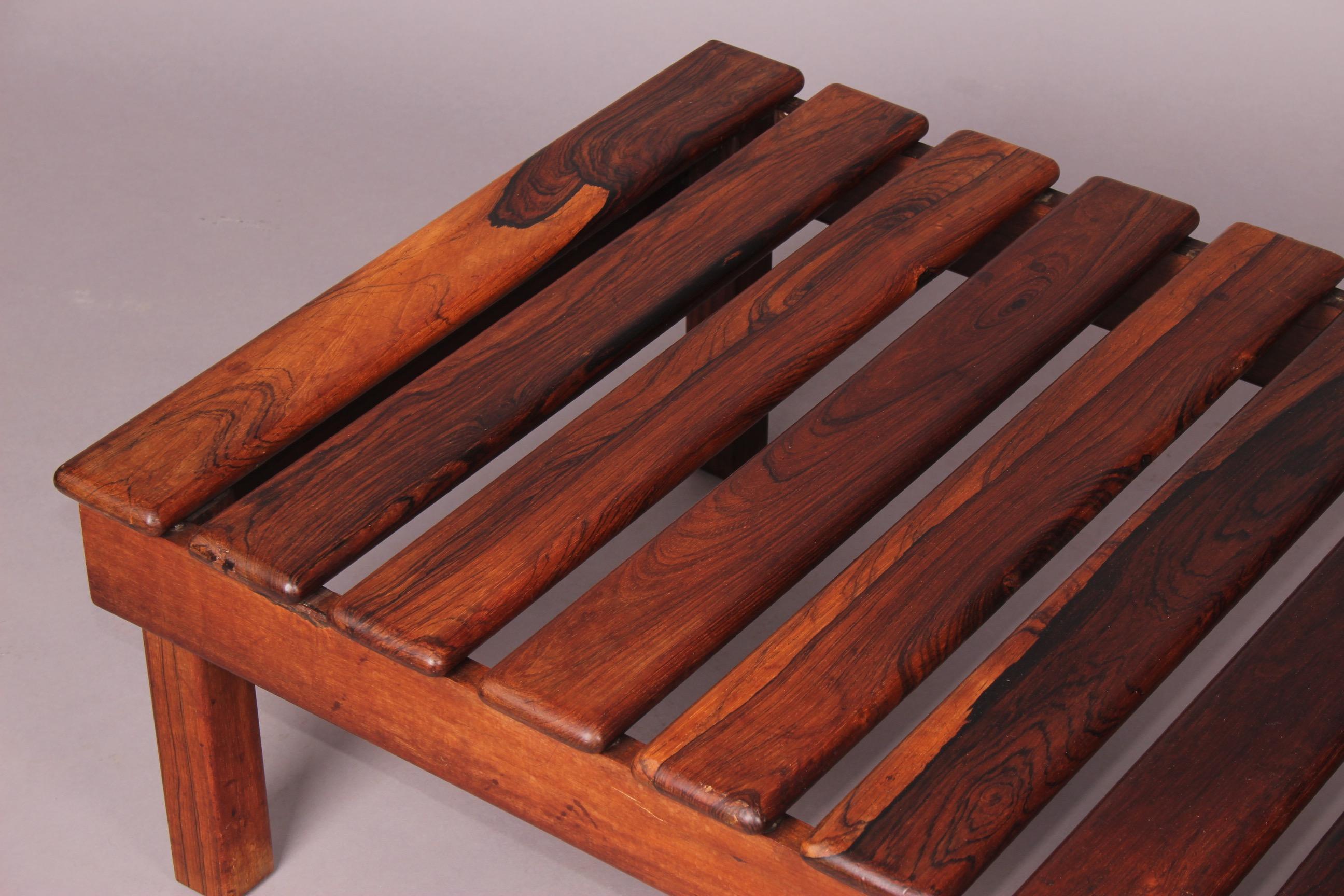 Mid-20th Century Brazilian Rosewood Bench