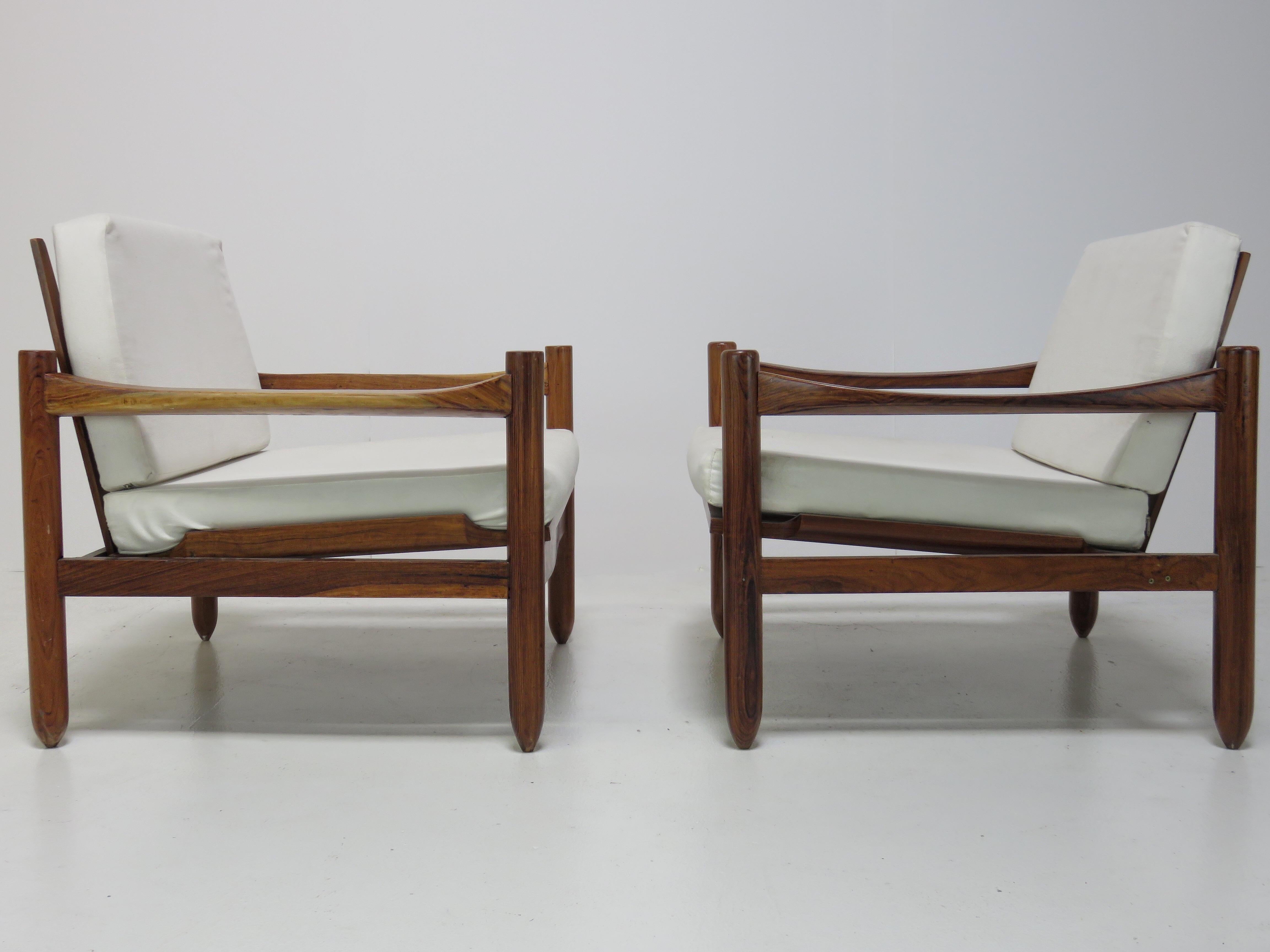Modern Brazilian Rosewood Chairs by Liceu de Arte e Officios
