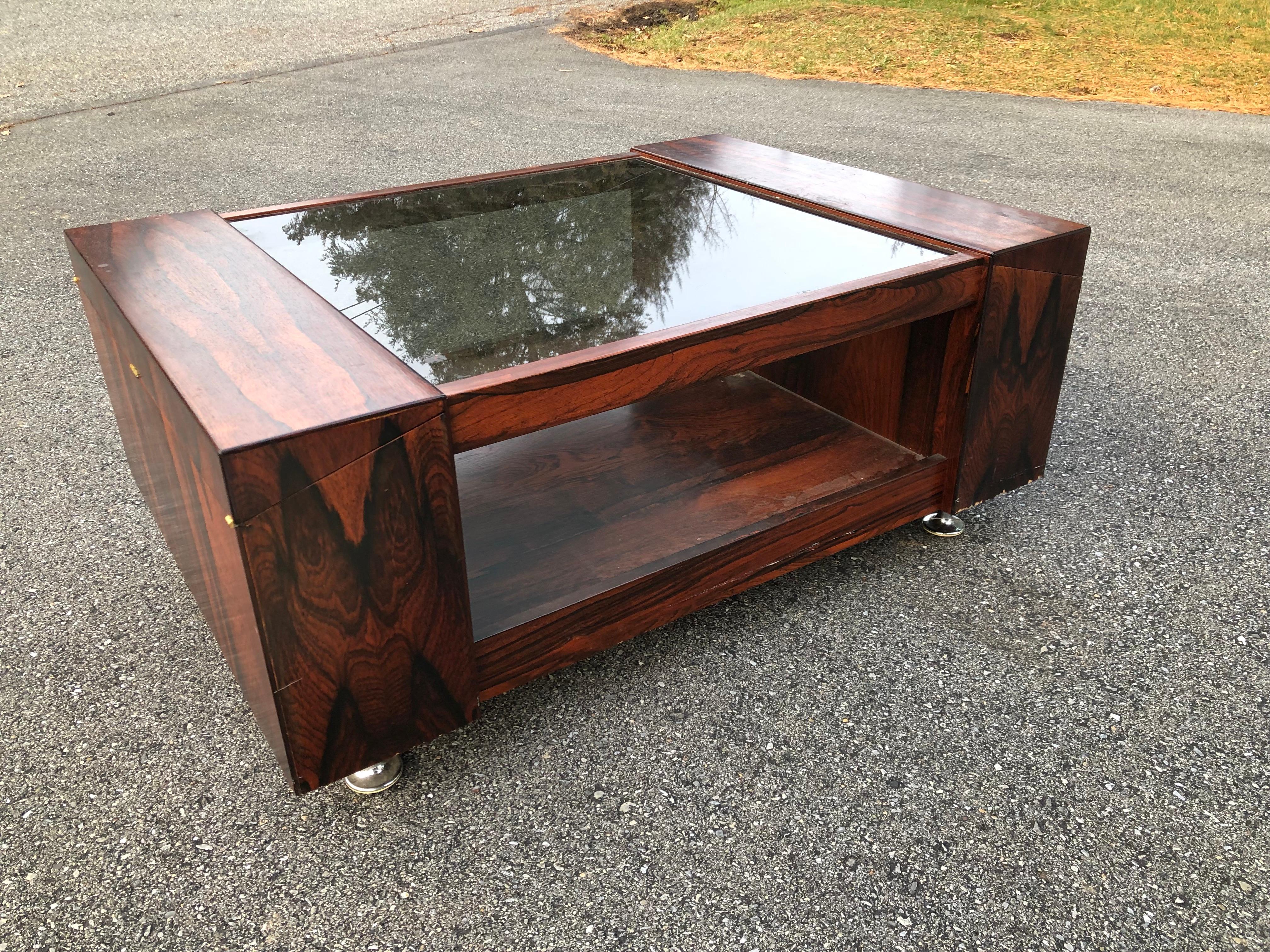 Brazilian Rosewood Coffee Table by Leif Alring (Norwegisch) im Angebot