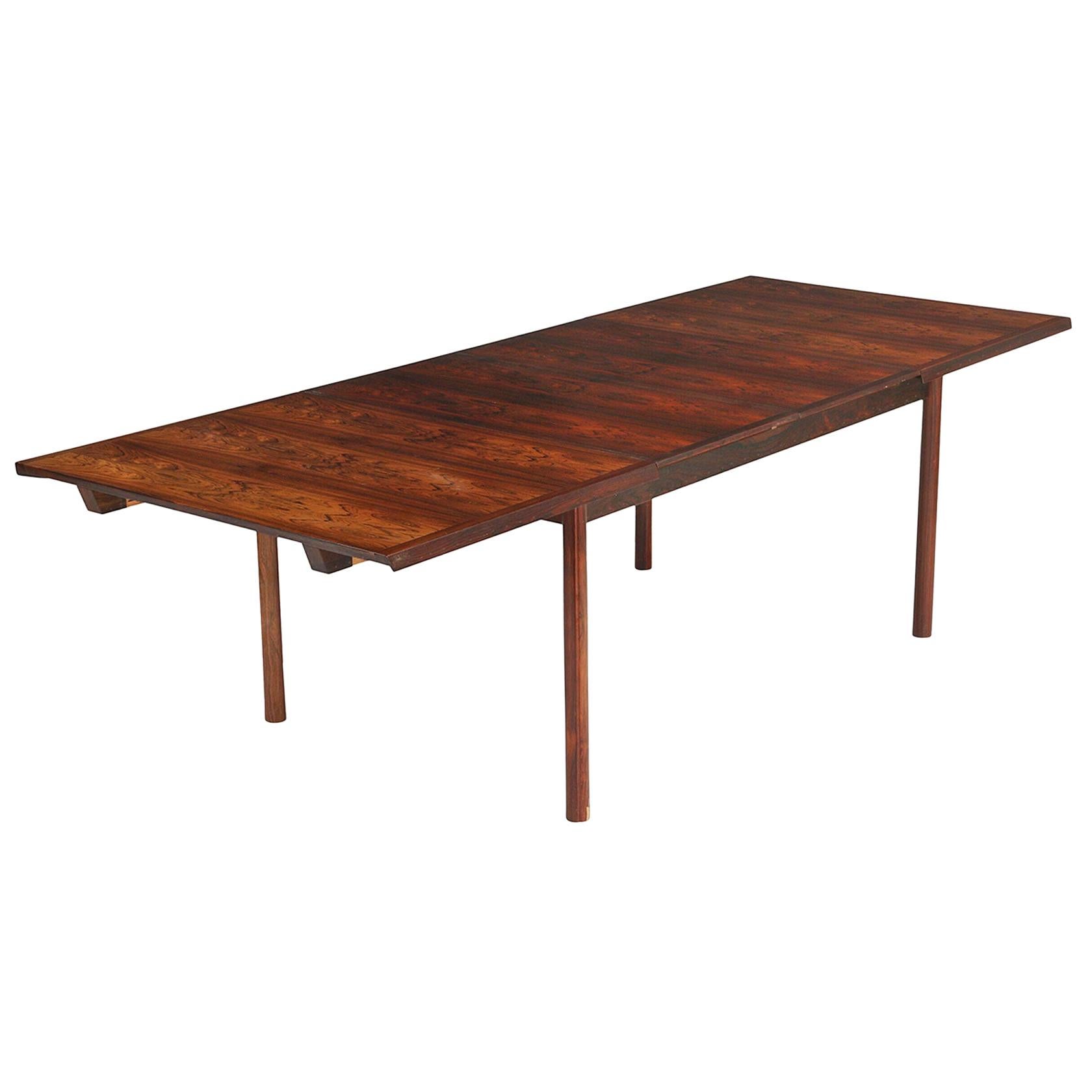 Brazilian Rosewood Danish Modern Dining Table by France & Son