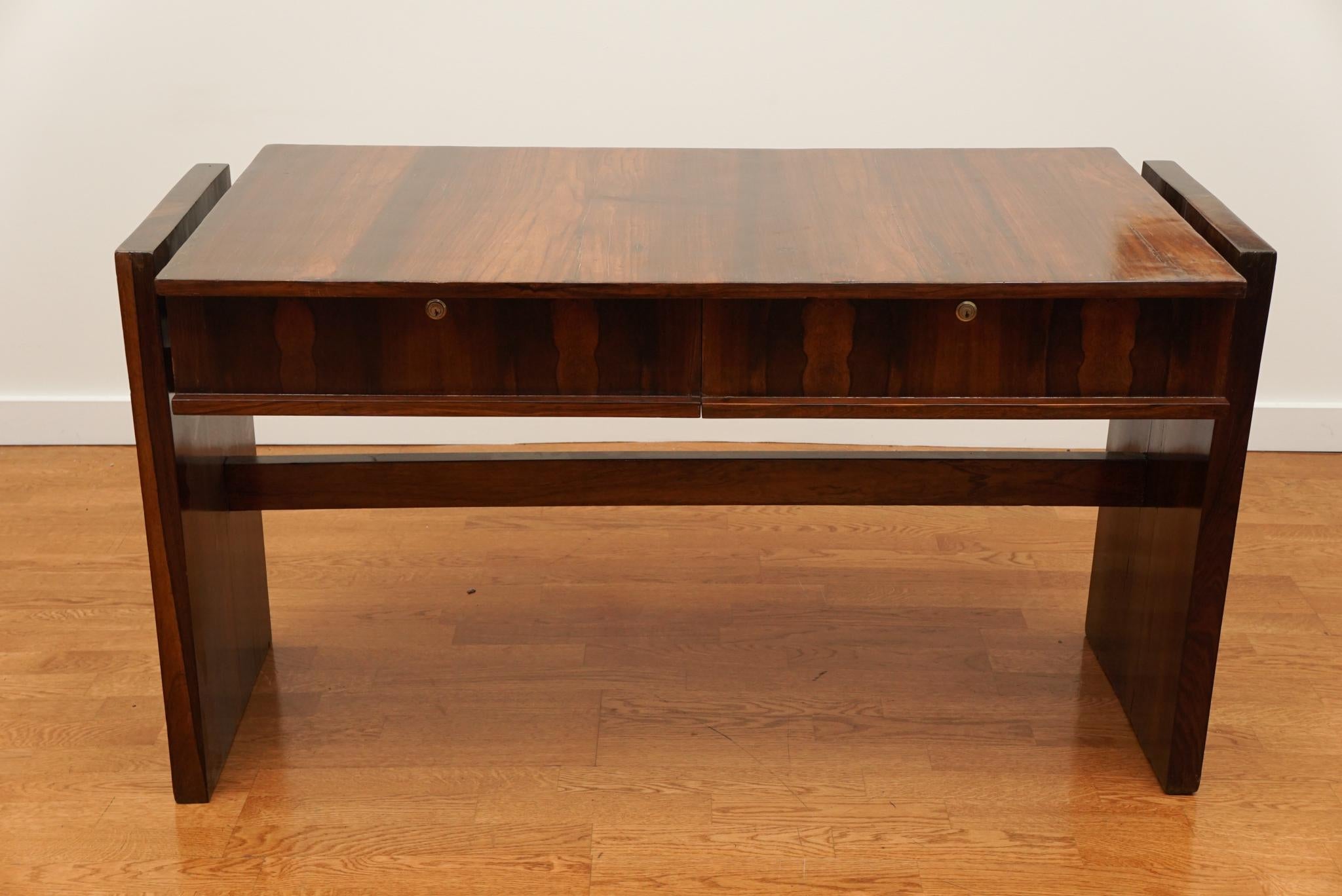 Mid-Century Modern Brazilian Rosewood Desk by Joaquin Tenreriro For Sale