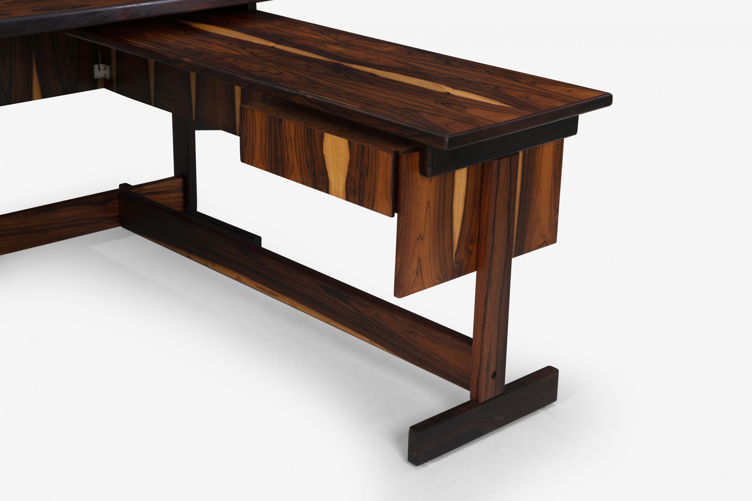 Brazilian Rosewood Desk in the Style of Sergio Rodriguez 3
