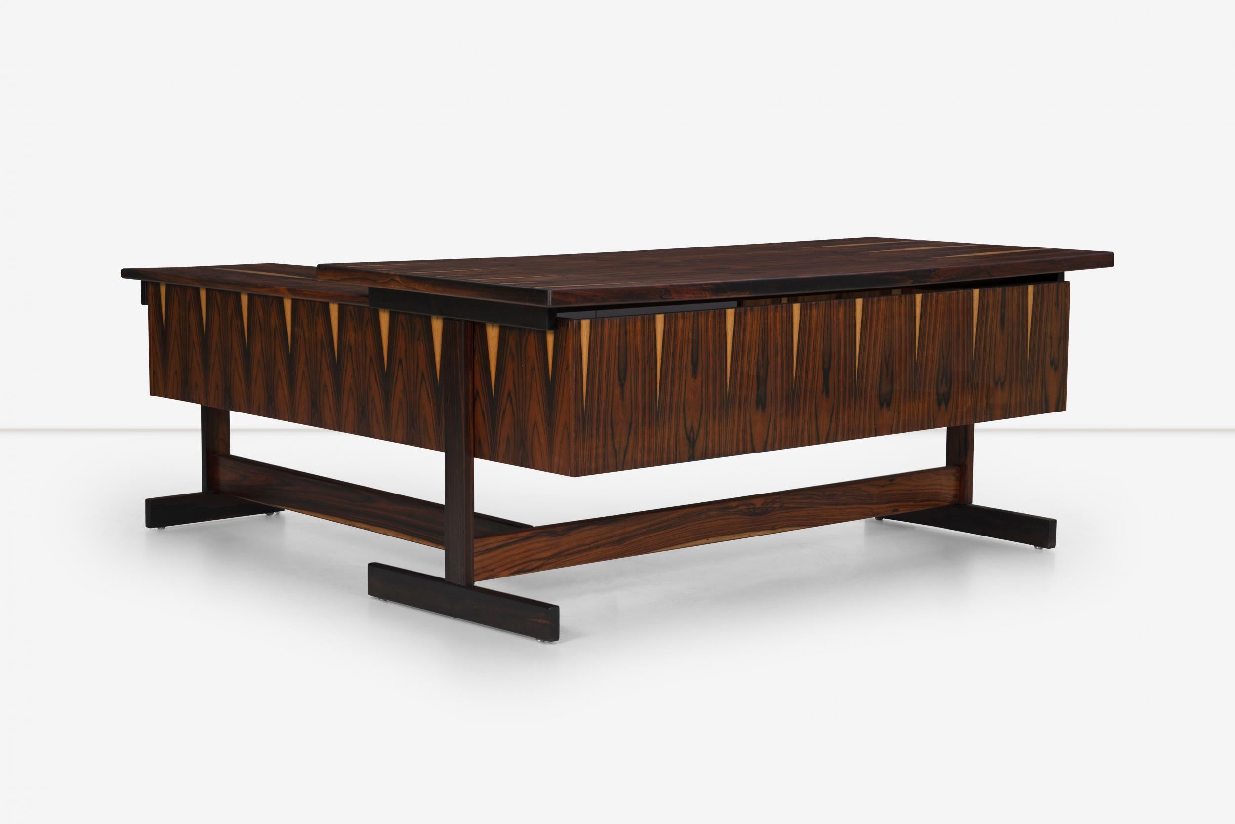 Brazilian Rosewood Desk in the Style of Sergio Rodriguez 11