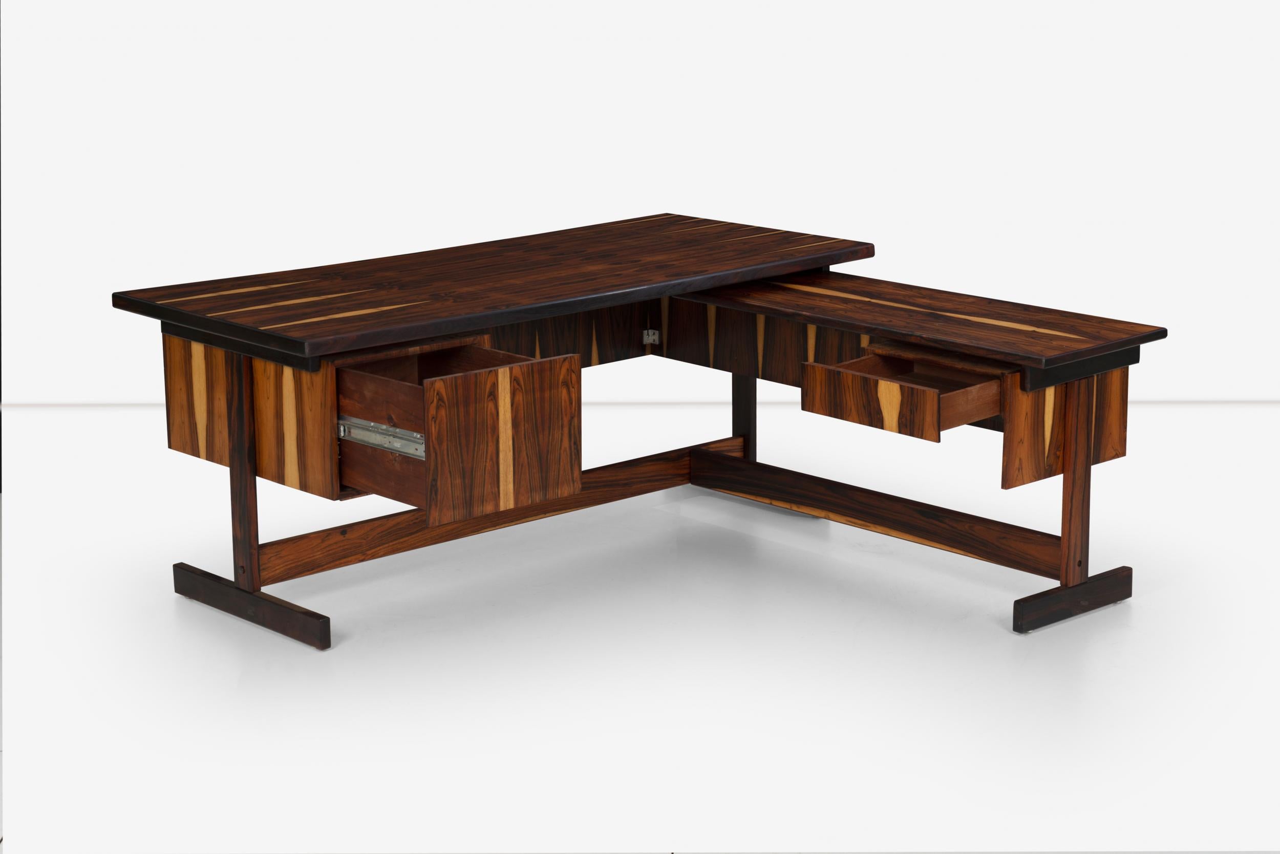 Brazilian Rosewood Desk in the Style of Sergio Rodriguez 2