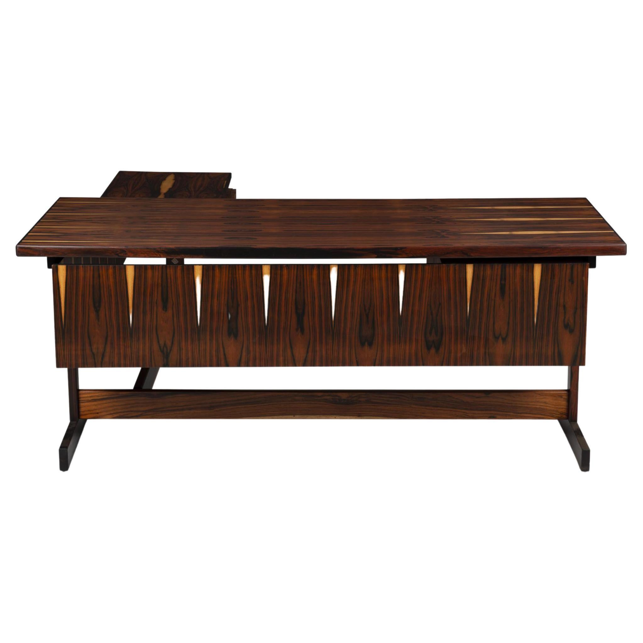 Brazilian Rosewood Desk in the Style of Sergio Rodriguez