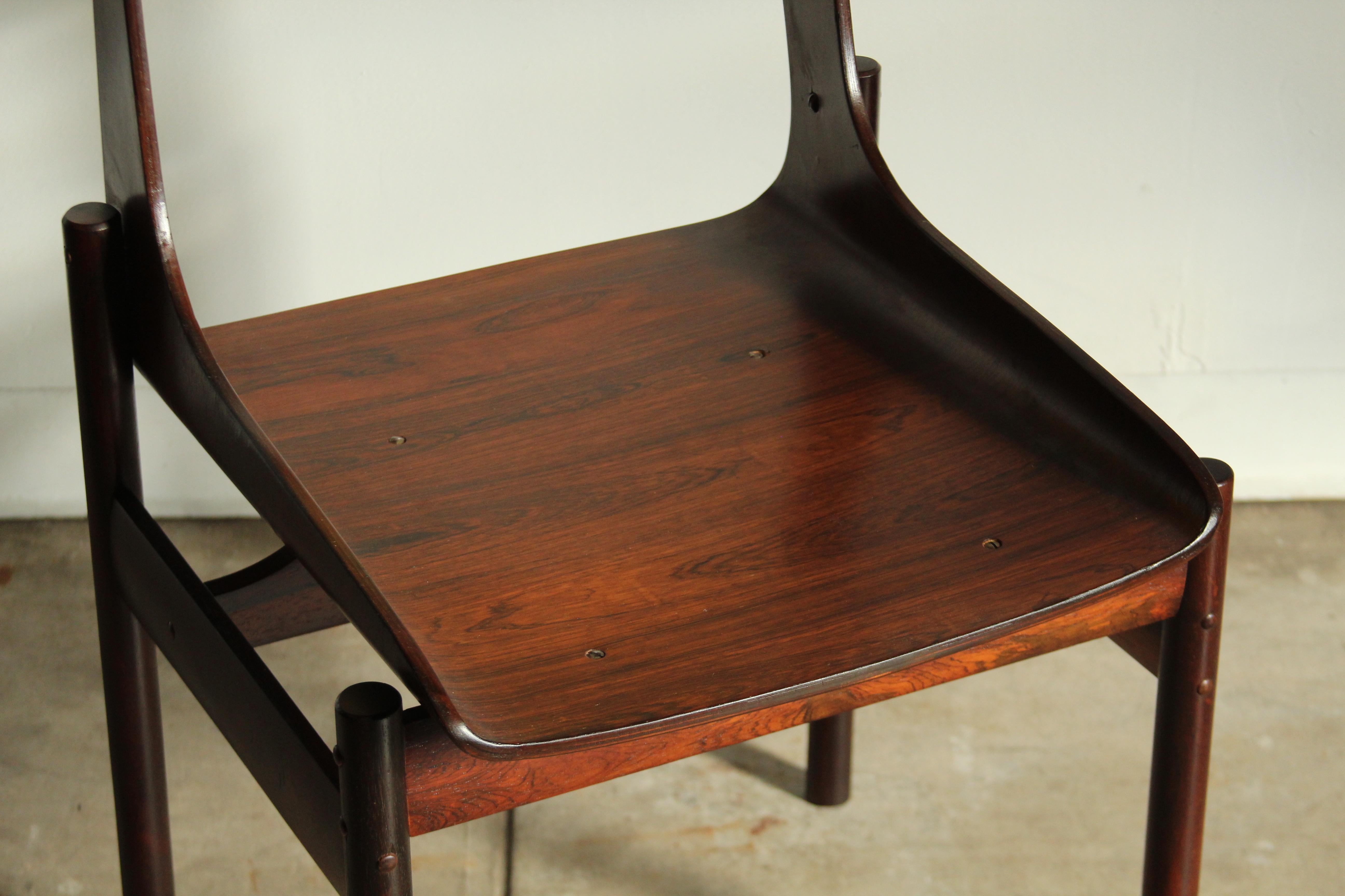 Brazilian Rosewood Dining Chairs Attributed to Jorge Zalszupin, 1950s 9