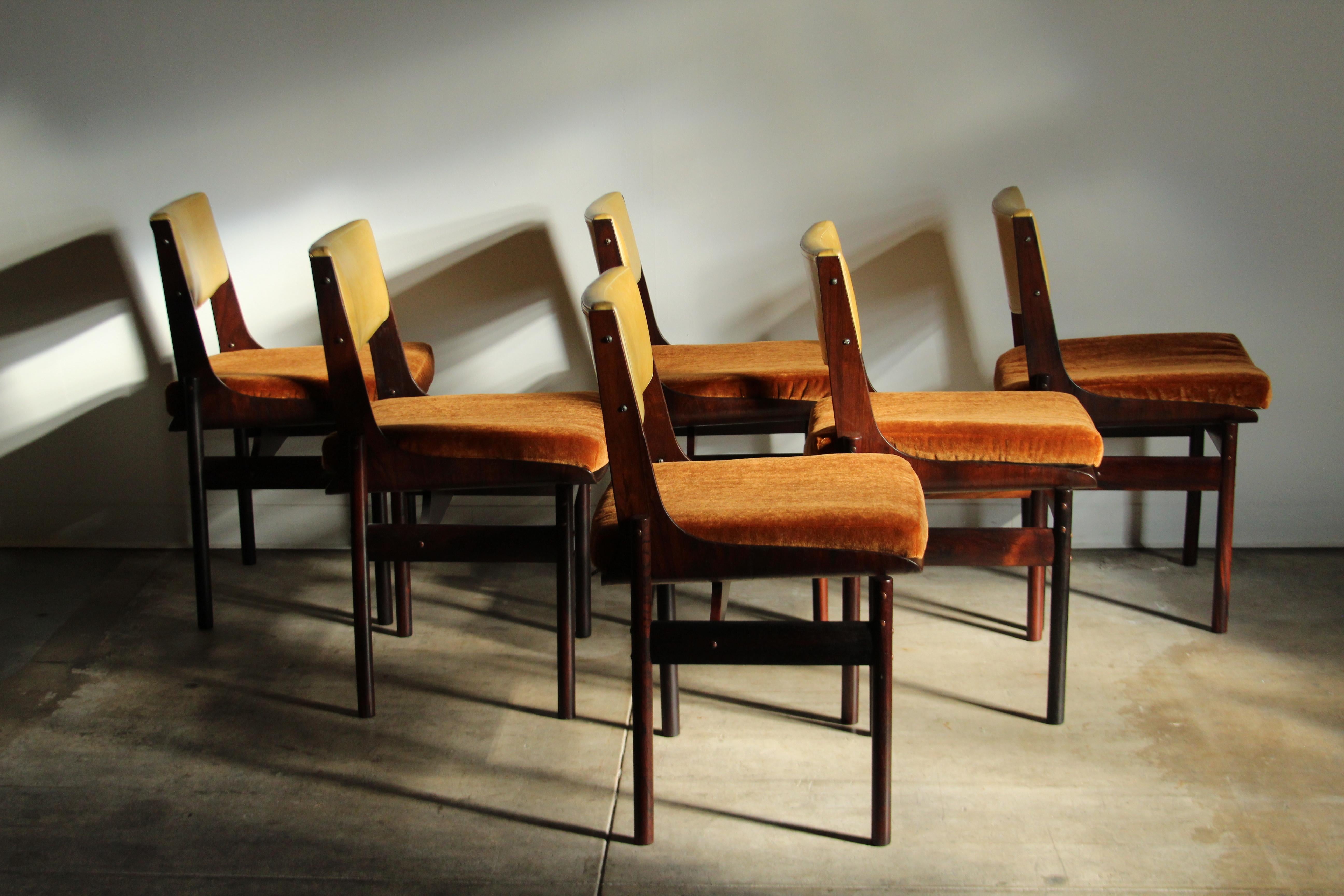 Brazilian Rosewood Dining Chairs Attributed to Jorge Zalszupin, 1950s 14