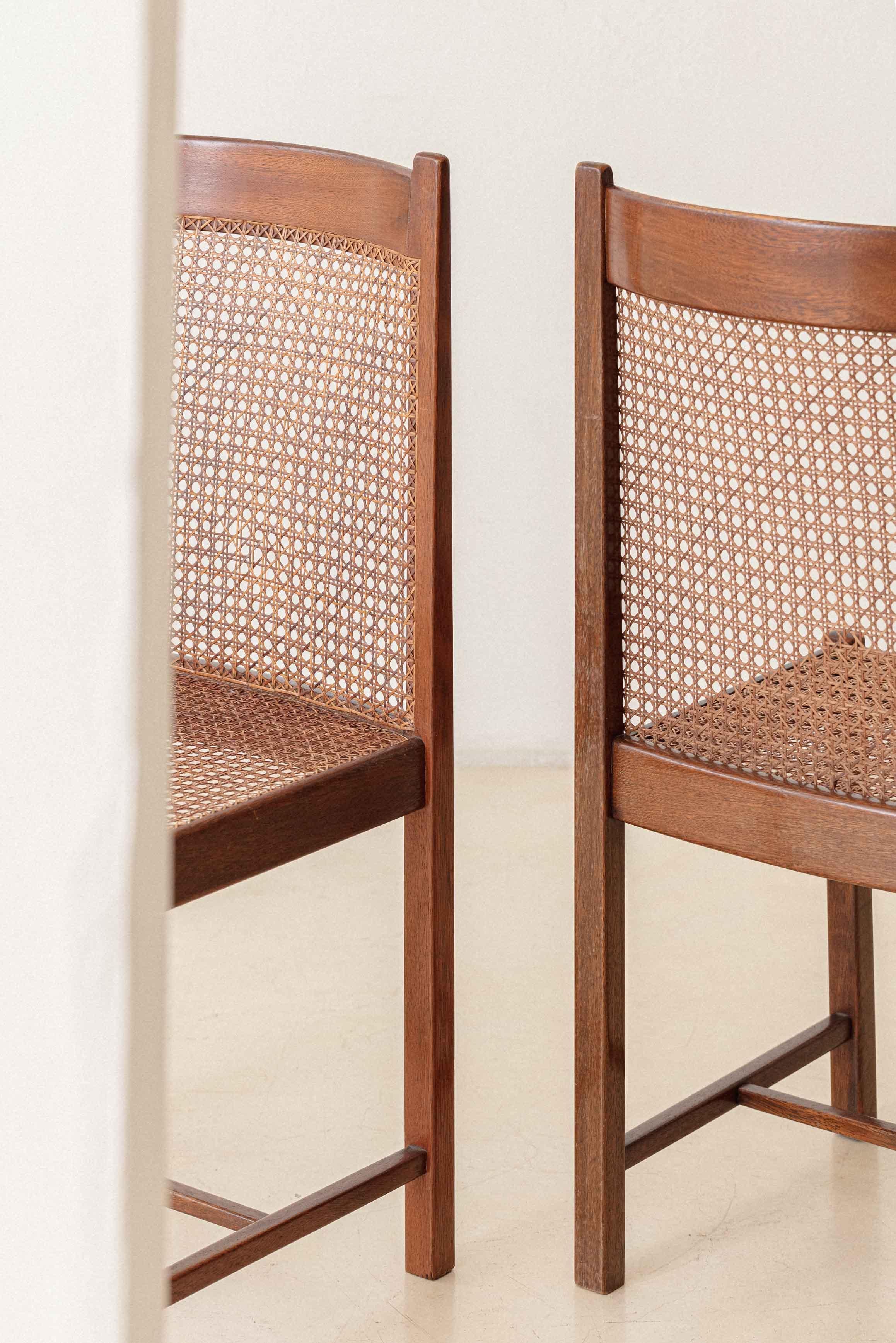 Brazilian Rosewood Dining Chairs by Fatima Arquitetura Interiores 'FAI', 1960s For Sale 7