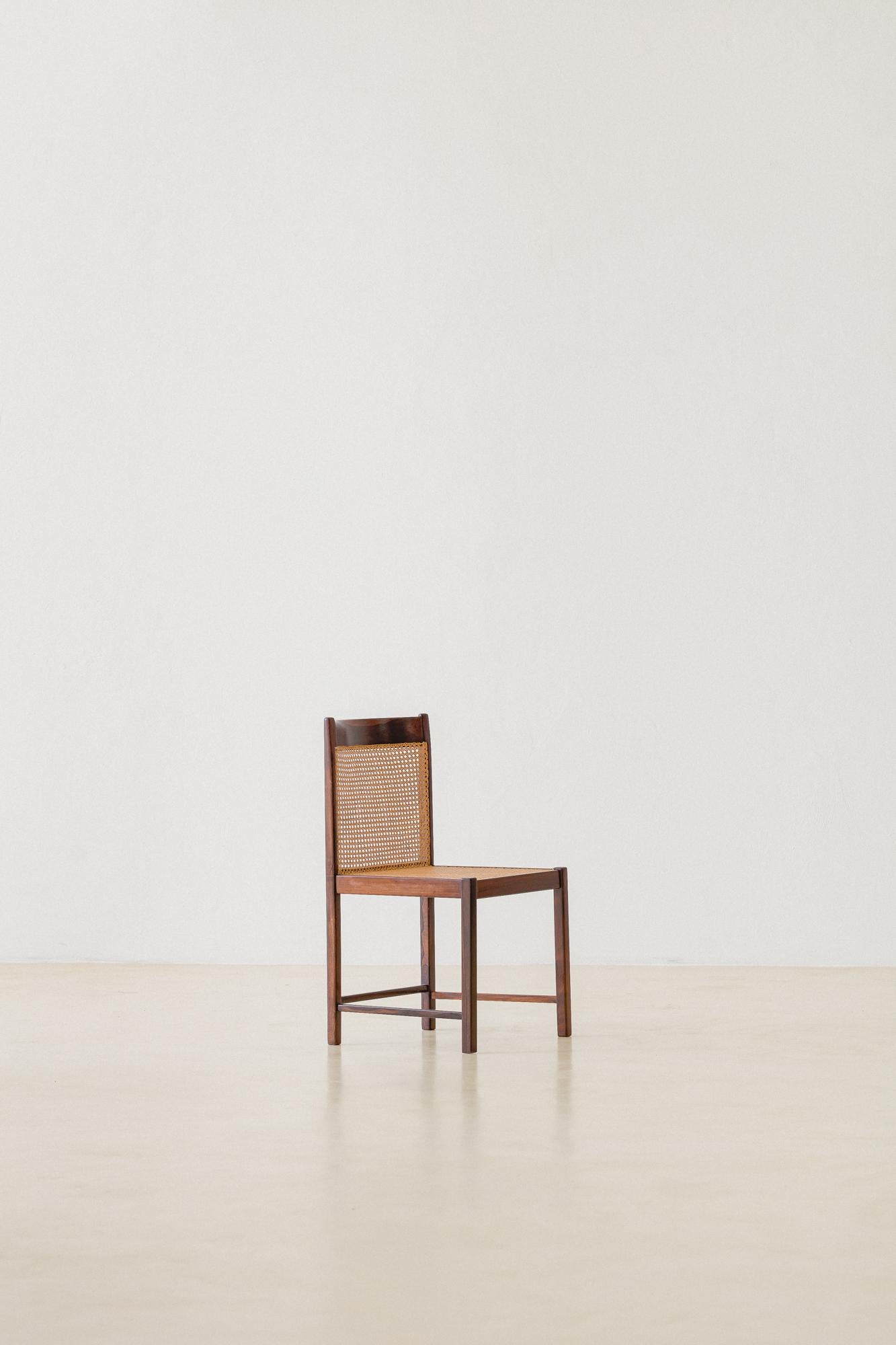 Brazilian Rosewood Dining Chairs by Fatima Arquitetura Interiores 'FAI', 1960s For Sale 1
