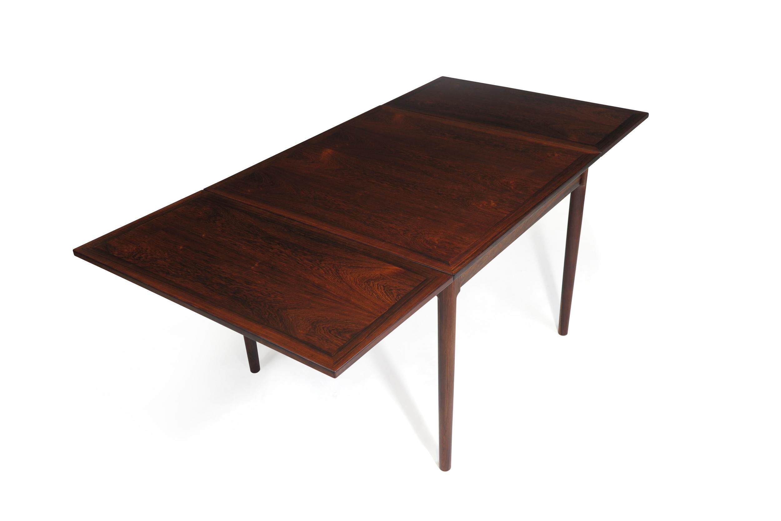 Brazilian Rosewood Drop Leaf Dining Table In Excellent Condition In Oakland, CA