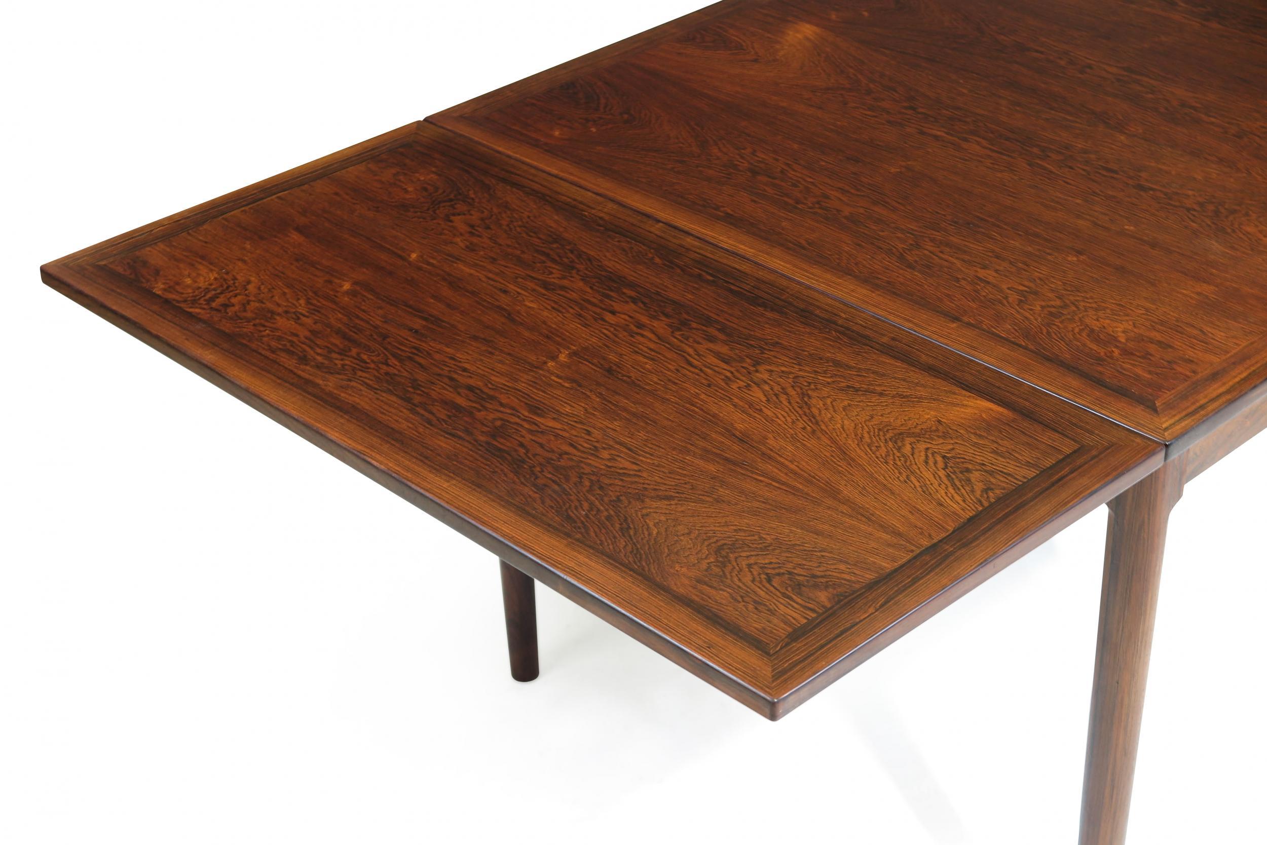20th Century Brazilian Rosewood Drop Leaf Dining Table