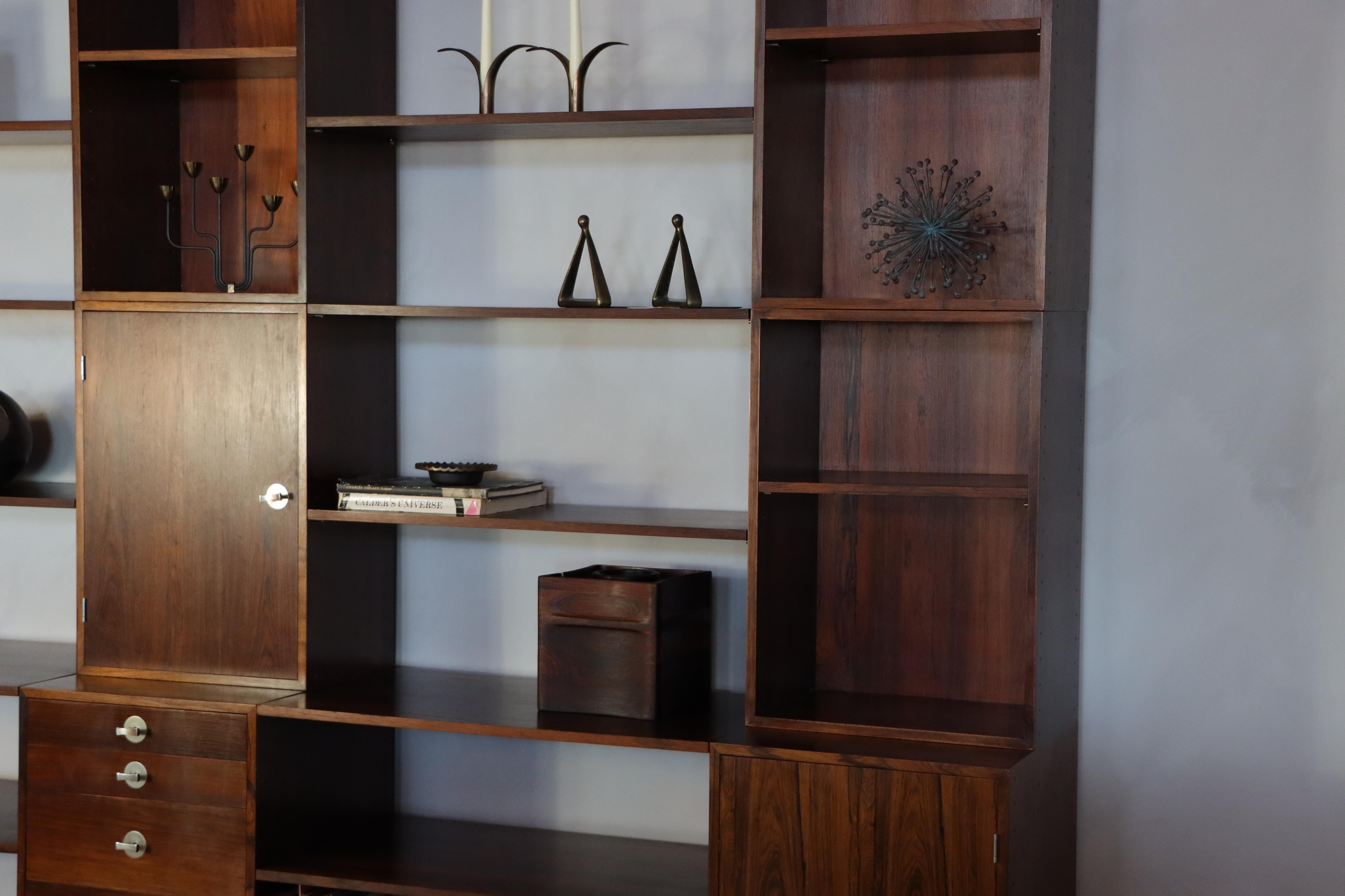 Brazilian Rosewood Finn Juhl “Cresco” Modular Wall System 2