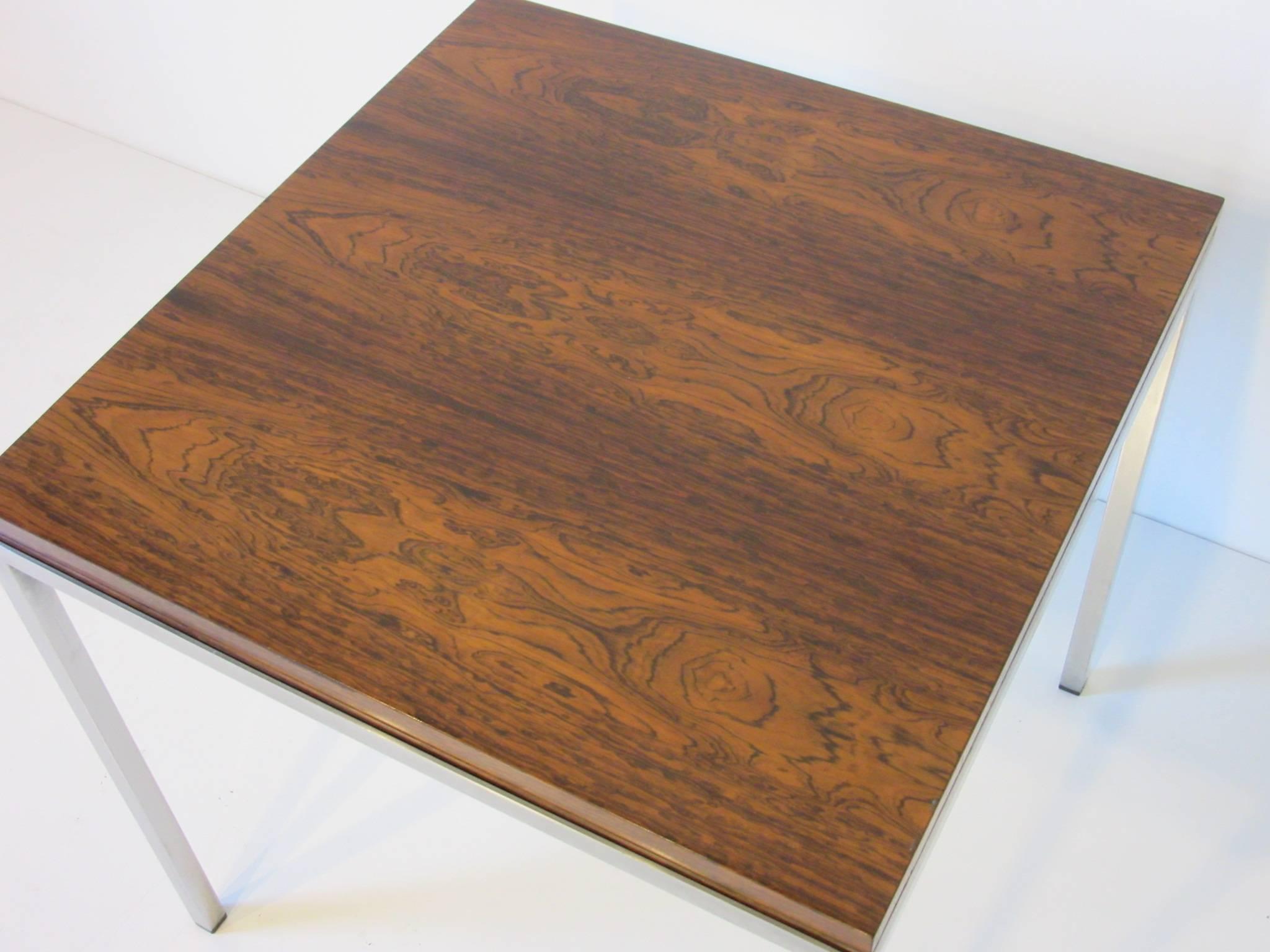 Mid-Century Modern Brazilian Rosewood Flip Top Side Table or Coffee Table