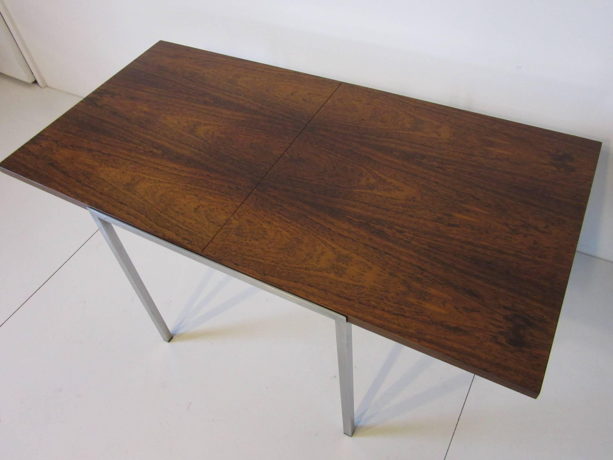 Unknown Brazilian Rosewood Flip Top Side Table or Coffee Table For Sale