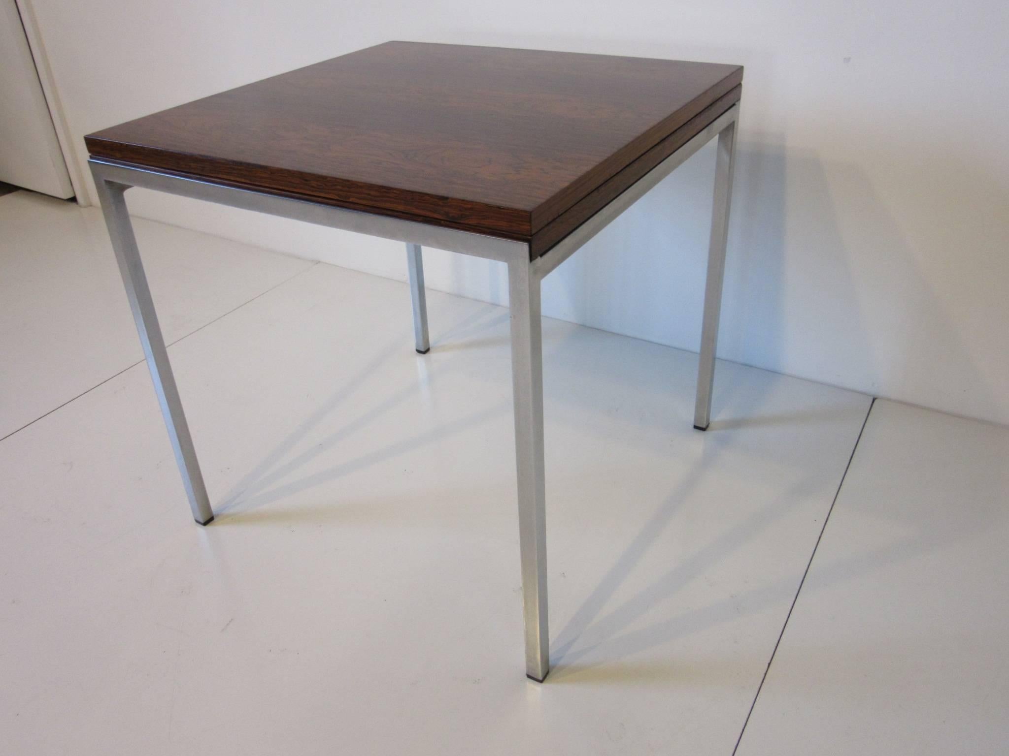 Brazilian Rosewood Flip Top Side Table or Coffee Table In Good Condition For Sale In Cincinnati, OH
