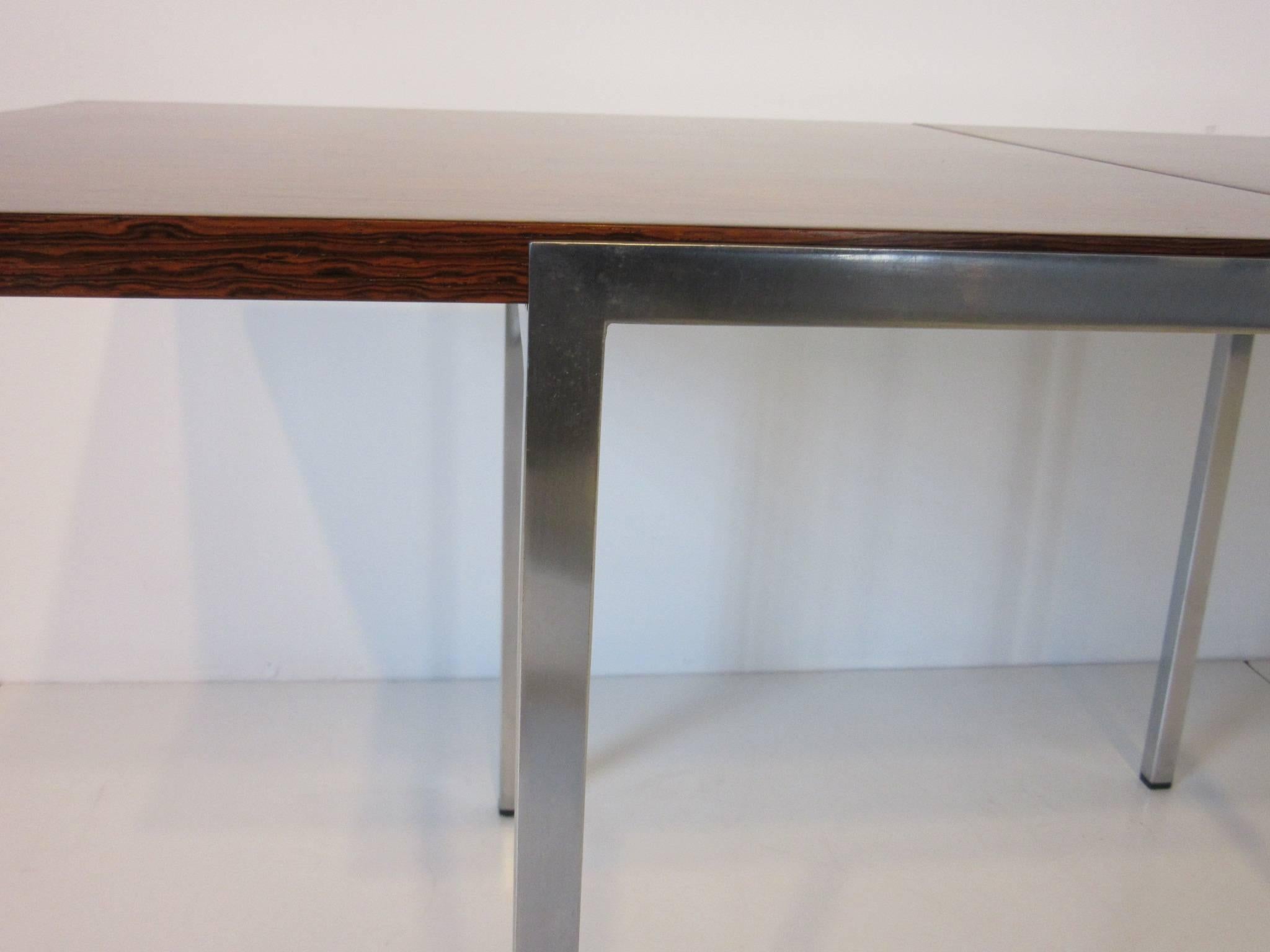 Brazilian Rosewood Flip Top Side Table or Coffee Table For Sale 2