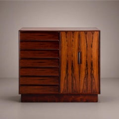 Brazilian Rosewood Gentleman's Dresser Chest by Westnofa Sweden